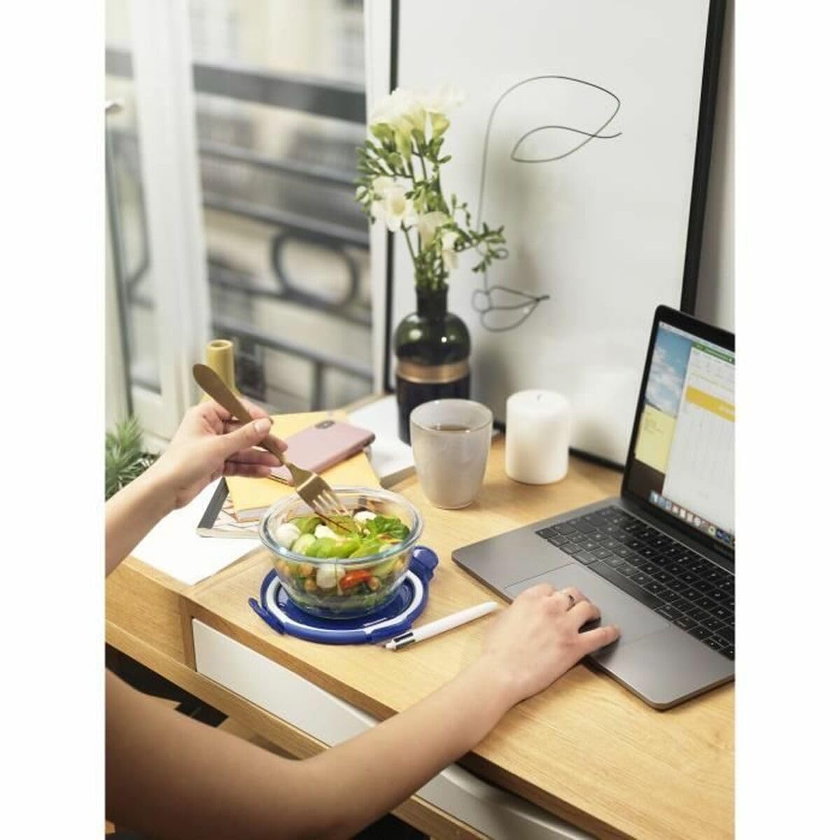 pyrex-cook-go-set-di-3-porta-pranzo-rotondi-in-vetro-borosilicato-0-7-l-con-cope image 4
