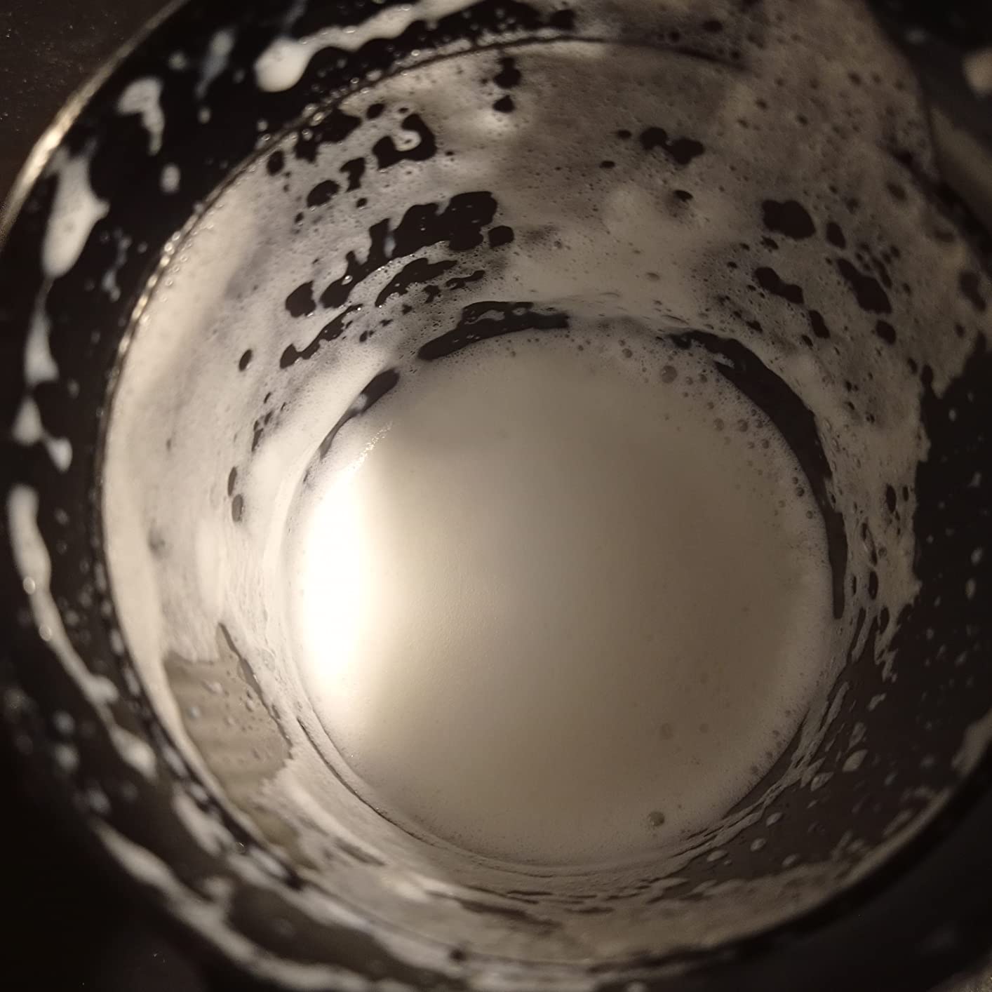 Poco schiuma con latte di soia
