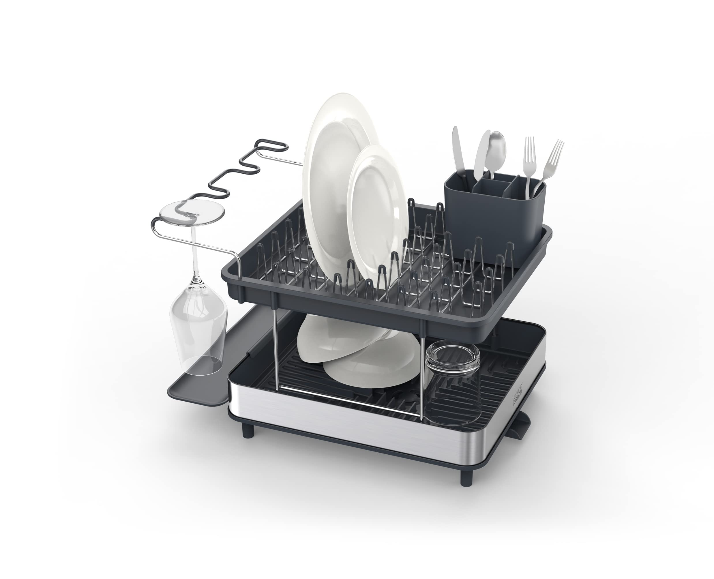 joseph-joseph-extend-steel-plus-scolapiatti-estensibile-in-acciaio-con-porta-cal image 8