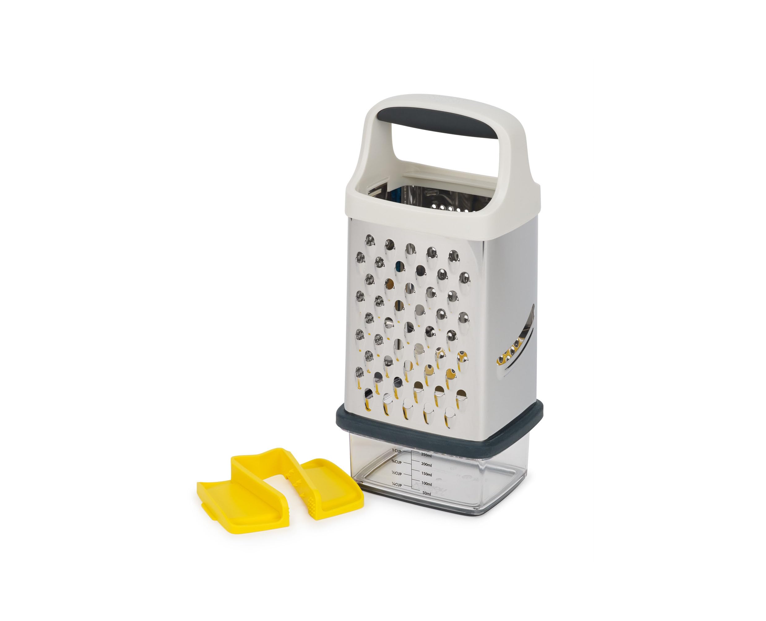 joseph-joseph-multi-grip-grattugia-mandolina-4-lati-in-acciaio-inox-con-contenit image 1