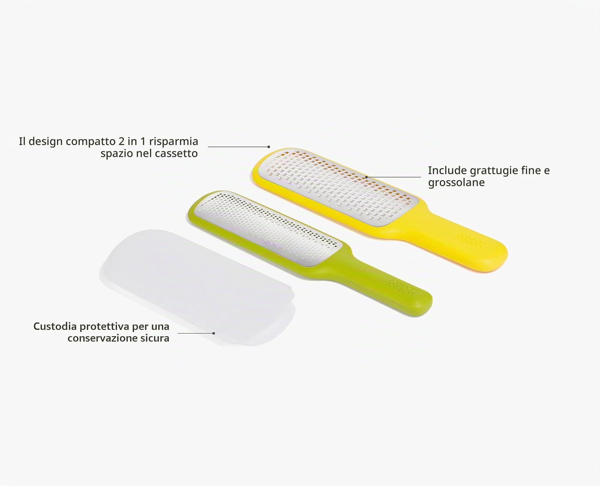 joseph-joseph-nest-set-2-grattugie-in-acciaio-inox-con-lame-fine-e-grossa-e-cust image 5