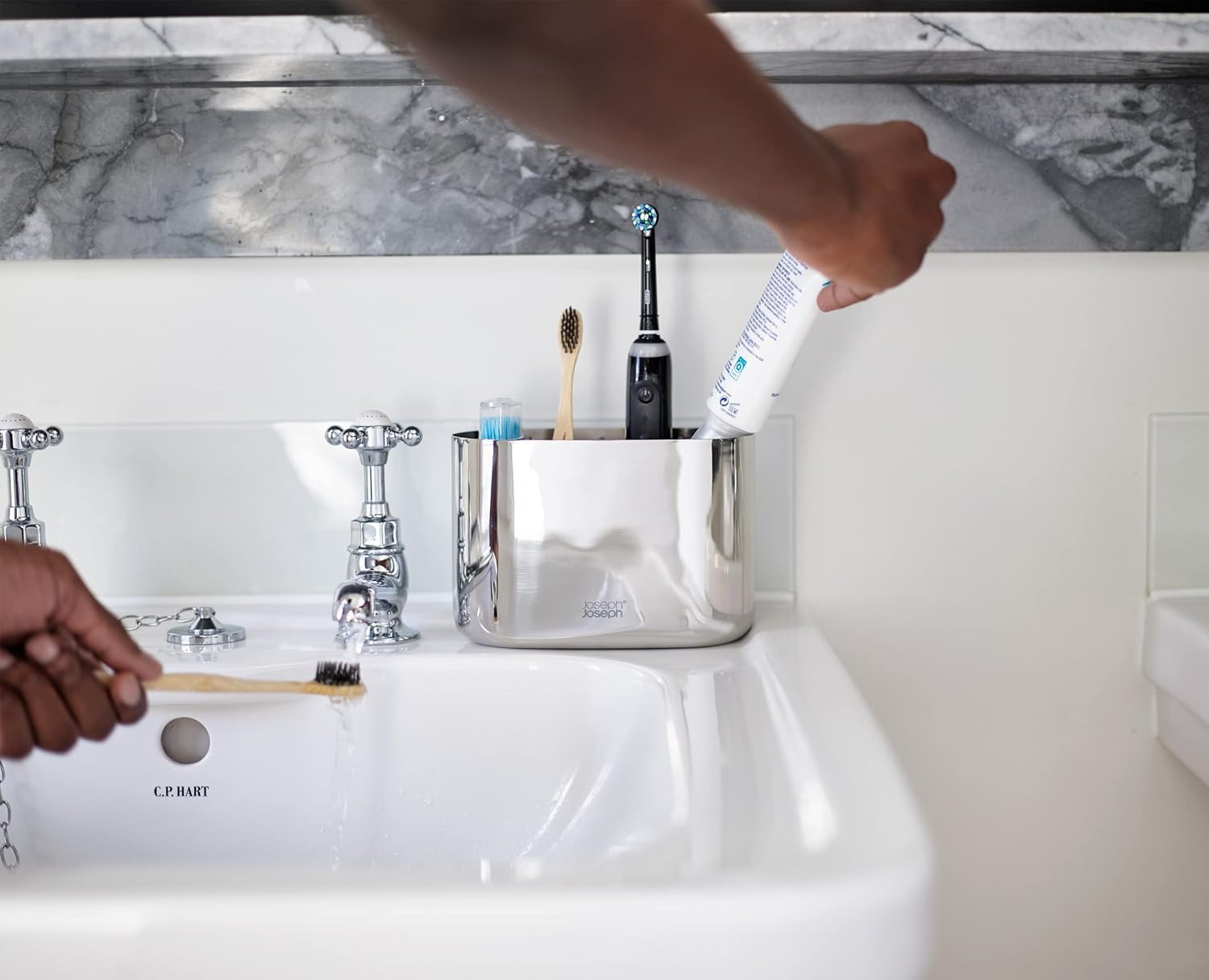 joseph-joseph-easystore-porta-spazzolino-e-dentifricio-da-bagno-a-6-scomparti-co image 4