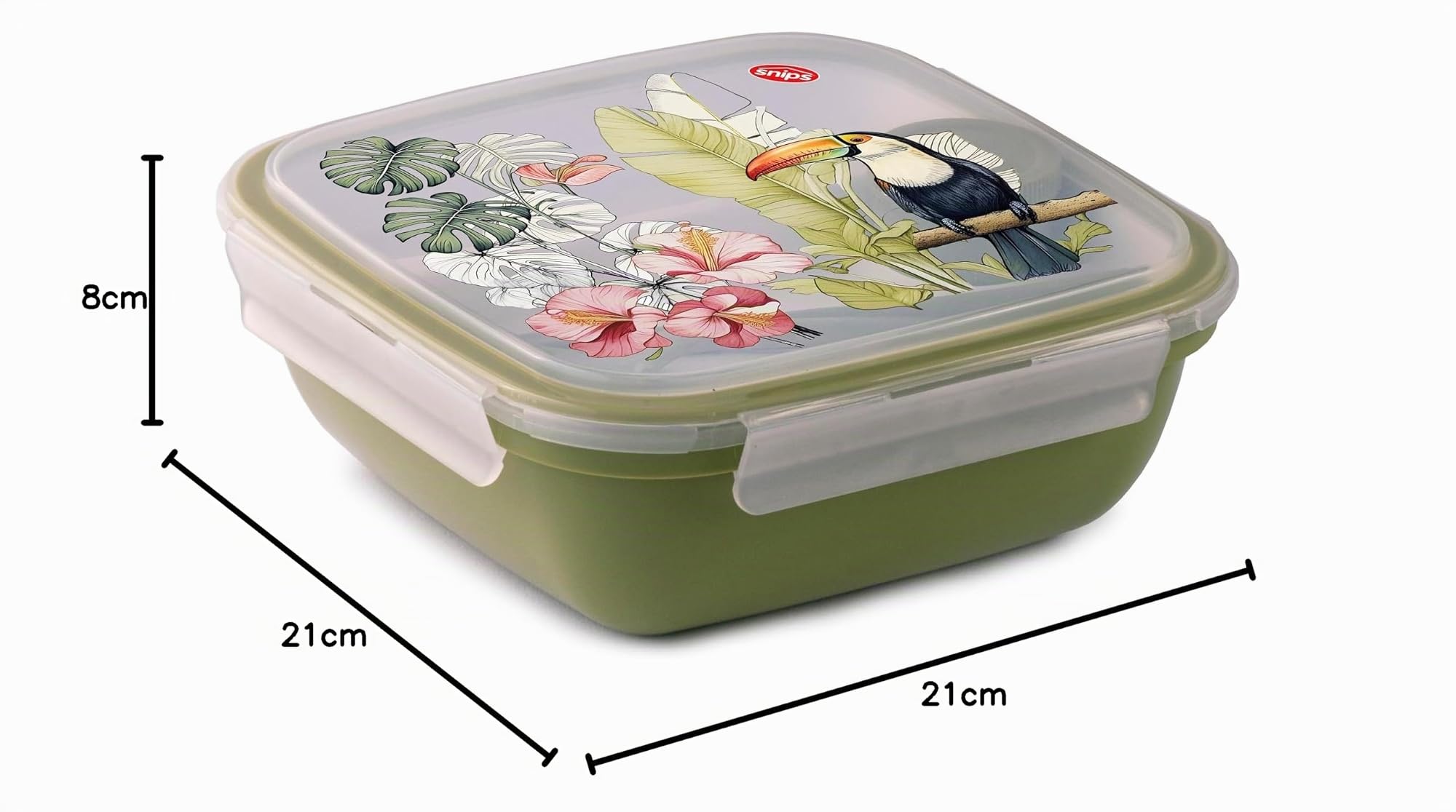snips-fresh-lunch-box-quadrato-1-50-l-con-vassoio-a-2-scomparti-posate-e-conteni image 8