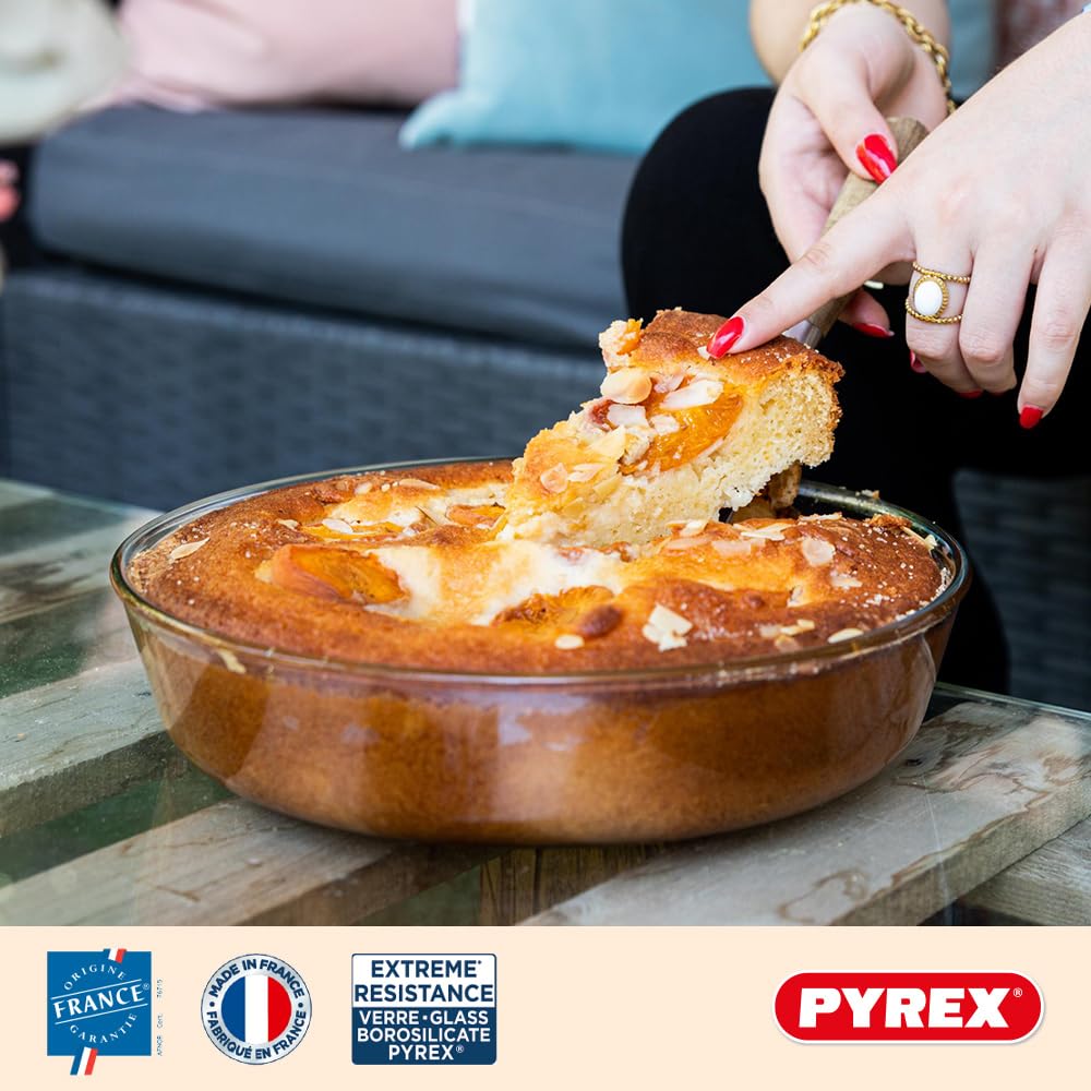 pyrex-bake-enjoy-set-2-stampi-in-vetro-borosilicato-teglia-flan-28-cm-e-piatto-t image 5