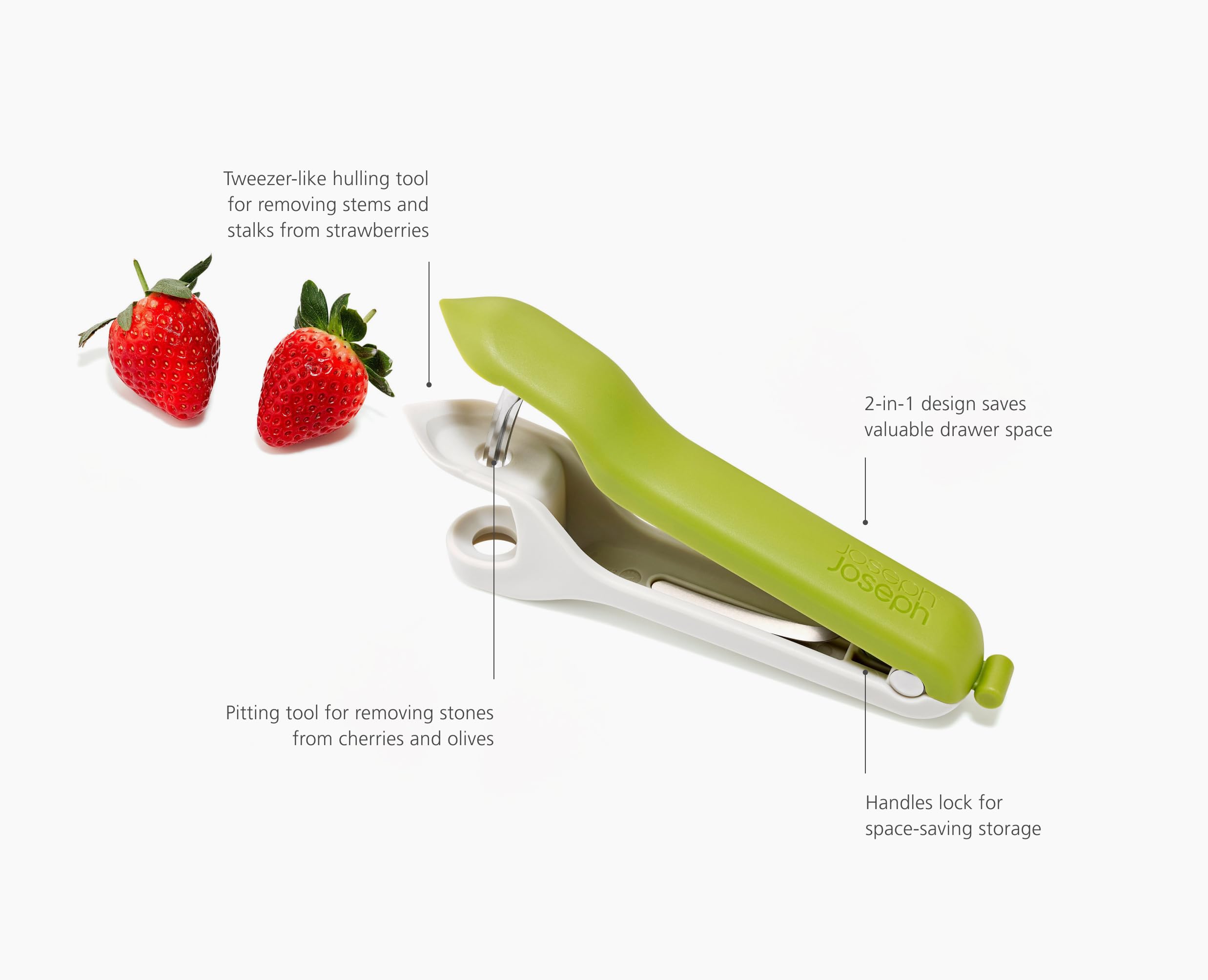 joseph-joseph-tweezy-snocciolatore-2-in-1-per-ciliegie-e-olive-con-estrattore-pi image 5