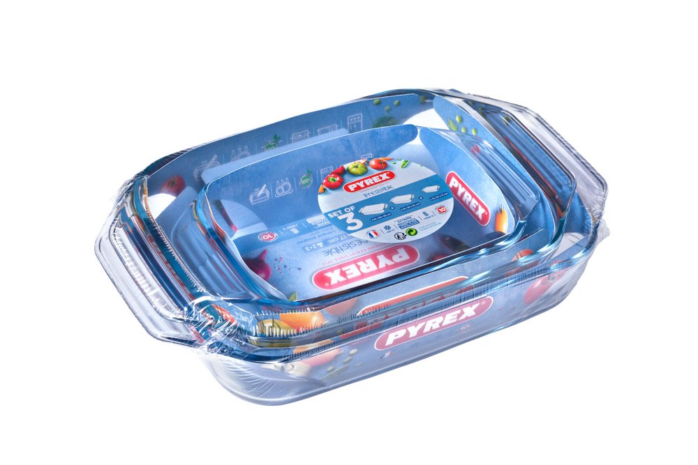 pyrex-set-3-teglie-rettangolari-in-vetro-borosilicato-2l-3-1l-e-4l-dal-freezer-a image 4