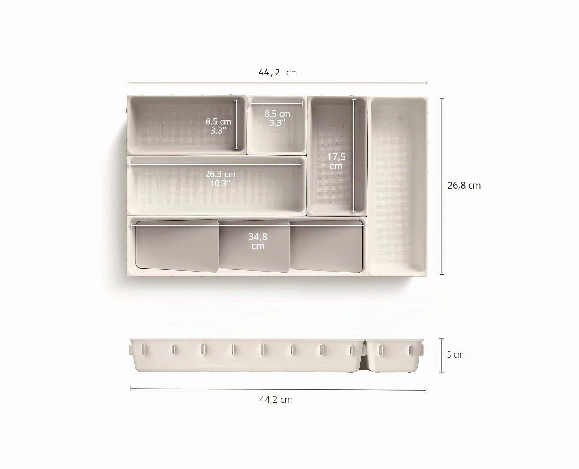 joseph-joseph-viva-set-modulare-per-cassetti-da-7-pezzi-organizzatore-trucchi-co image 4