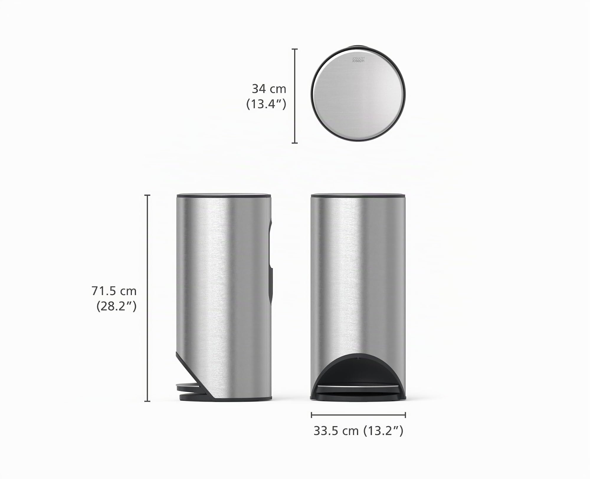 joseph-joseph-arc-pattumiera-a-pedale-30l-in-acciaio-inox-con-filtro-anti-odore- image 4