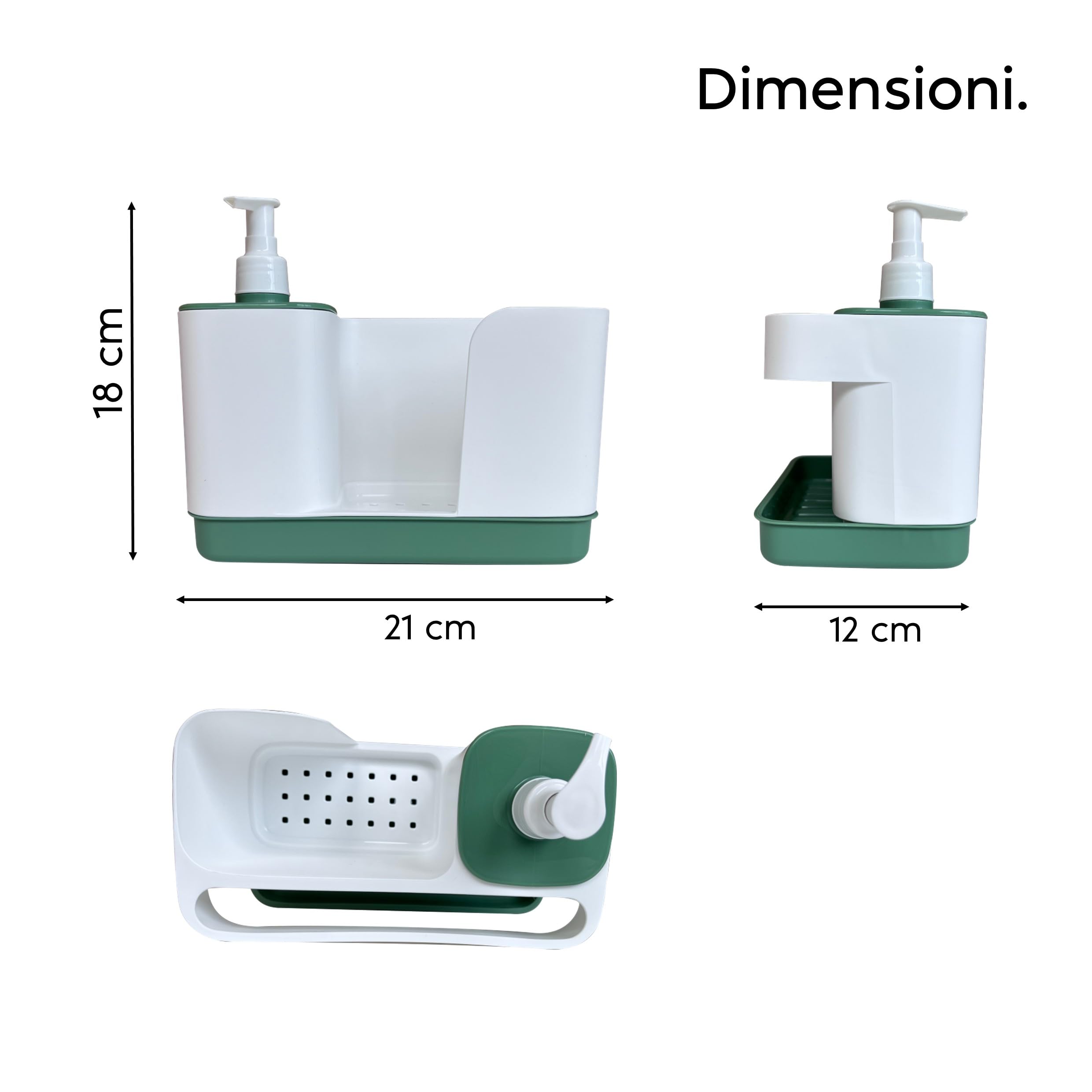snips-riordinello-porta-spugne-lavello-cucina-3-in-1-con-dispenser-sapone-400-ml image 5