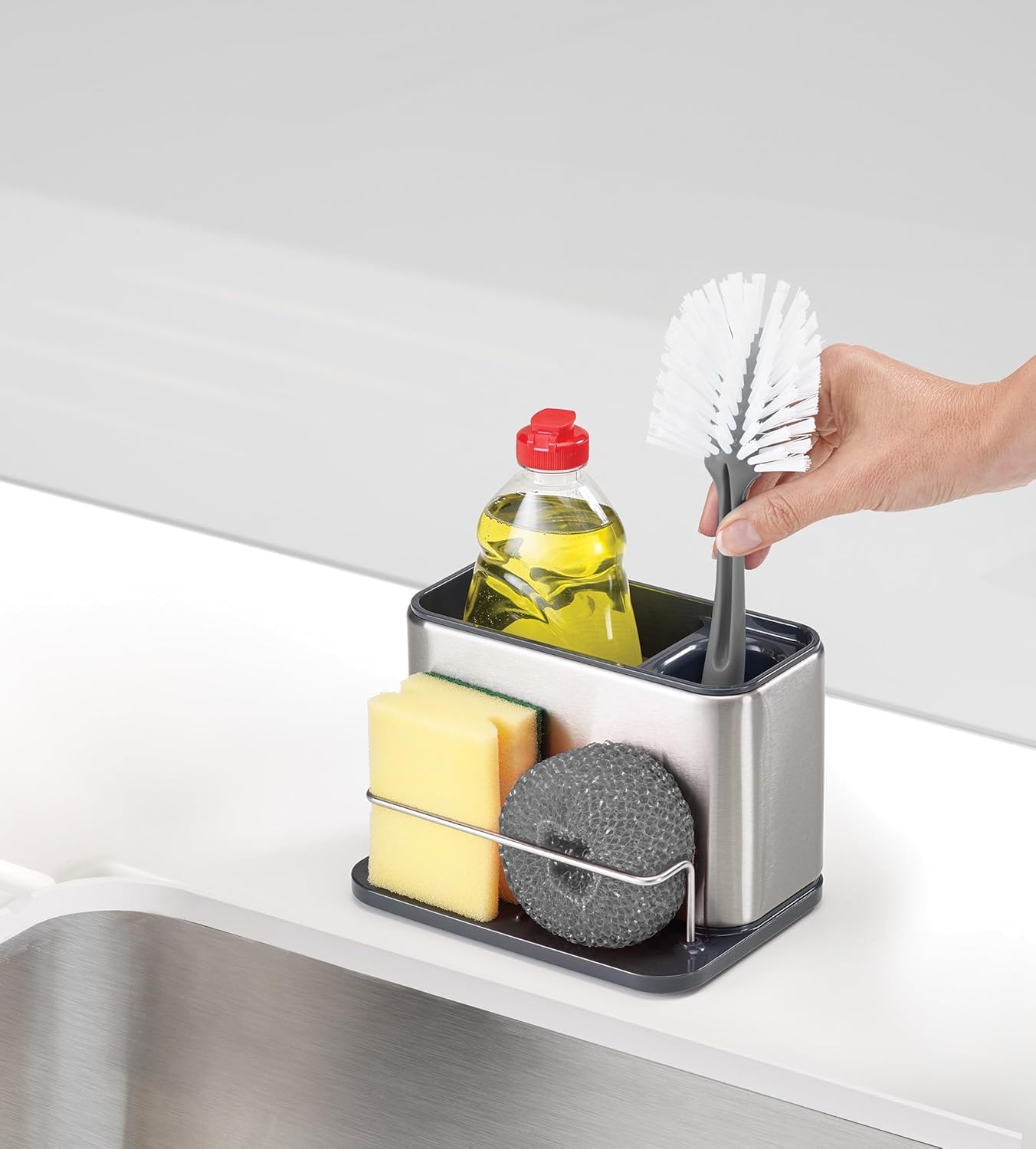 joseph-joseph-surface-organizer-per-lavello-in-acciaio-inox-anti-impronta-con-po image 5