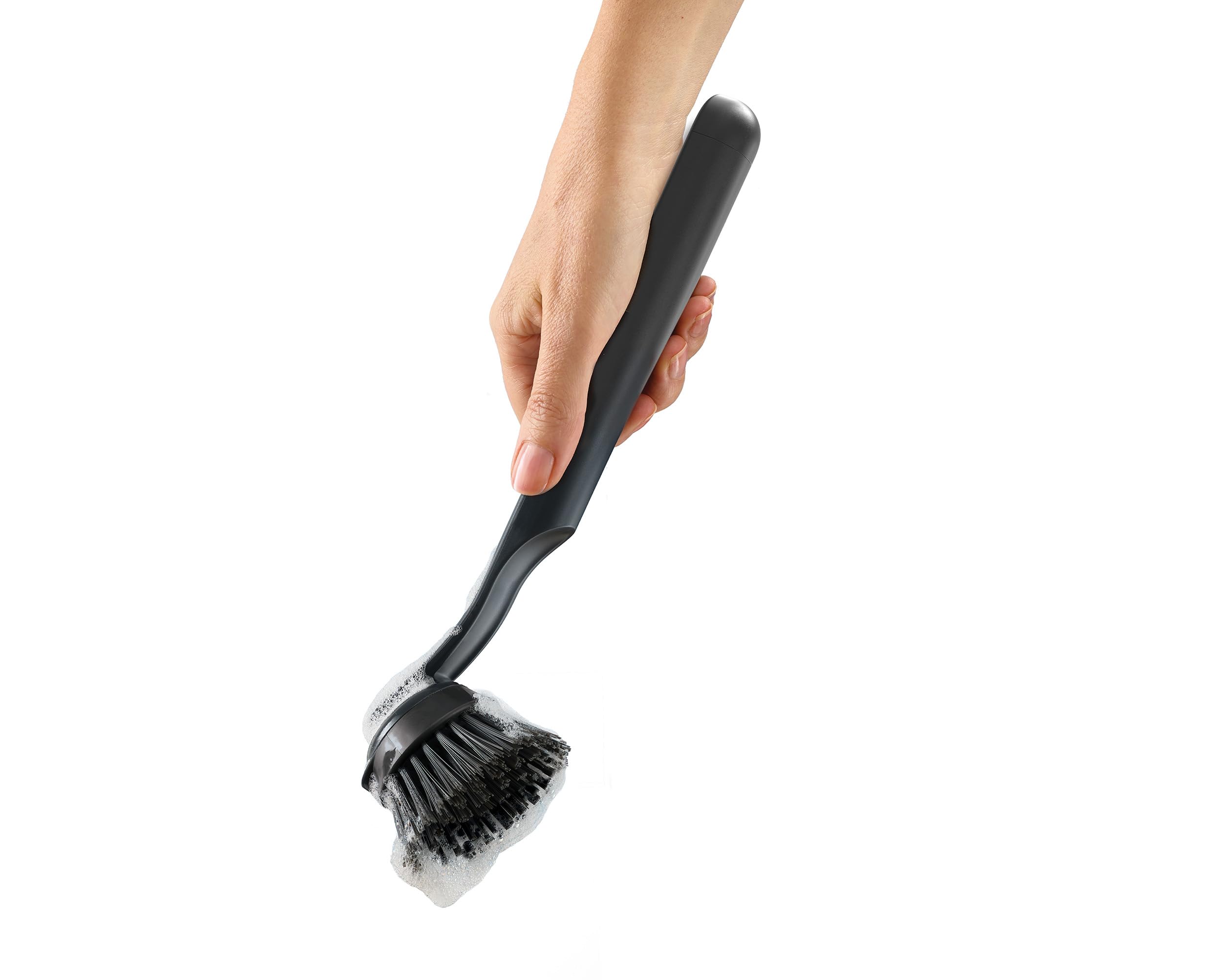 joseph-joseph-sinktech-spazzola-da-piatti-con-supporto-in-acciaio-inox-raschiett image 2