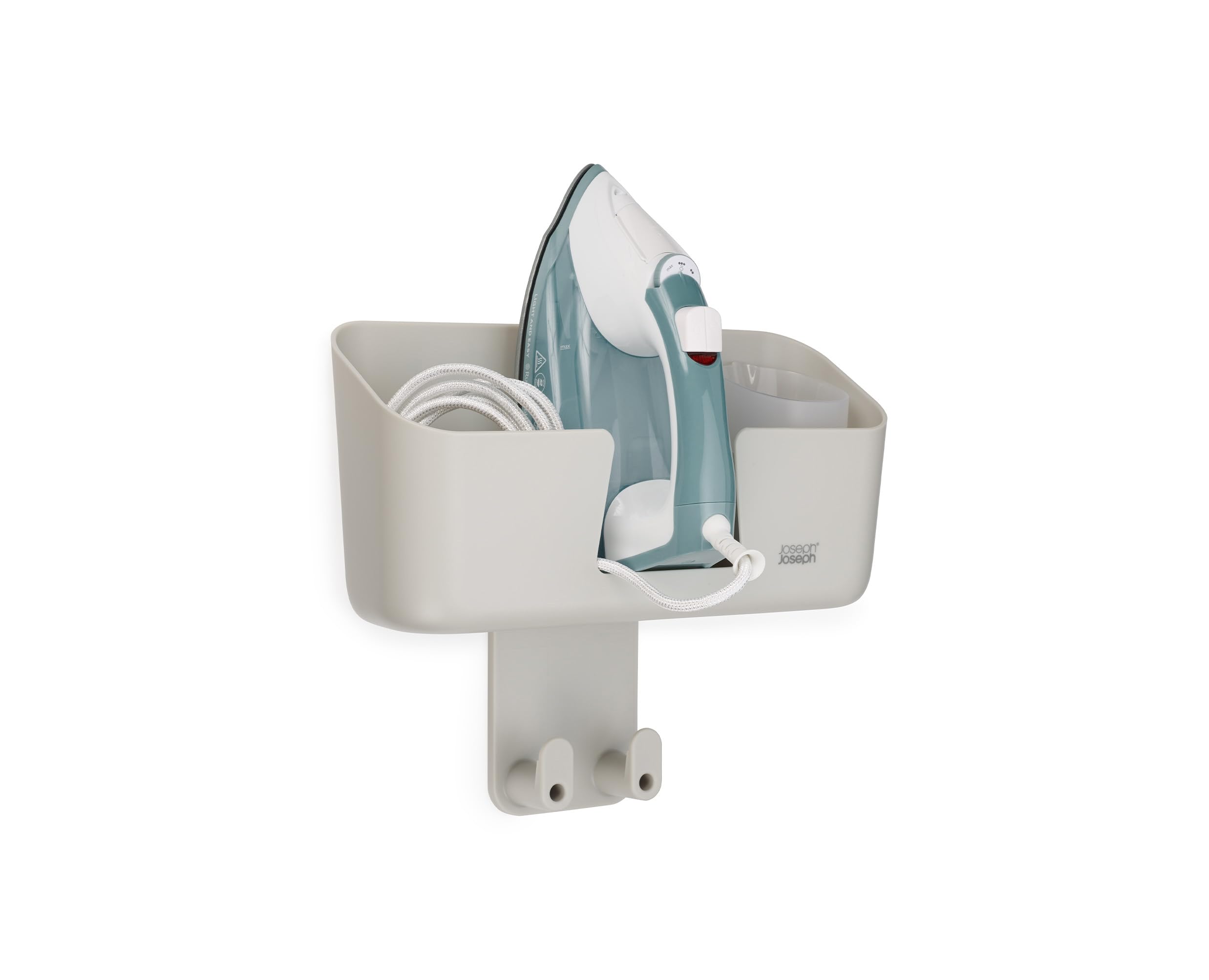 joseph-joseph-ironhub-supporto-a-parete-per-asse-da-stiro-con-portacrociere-e-ca image 1