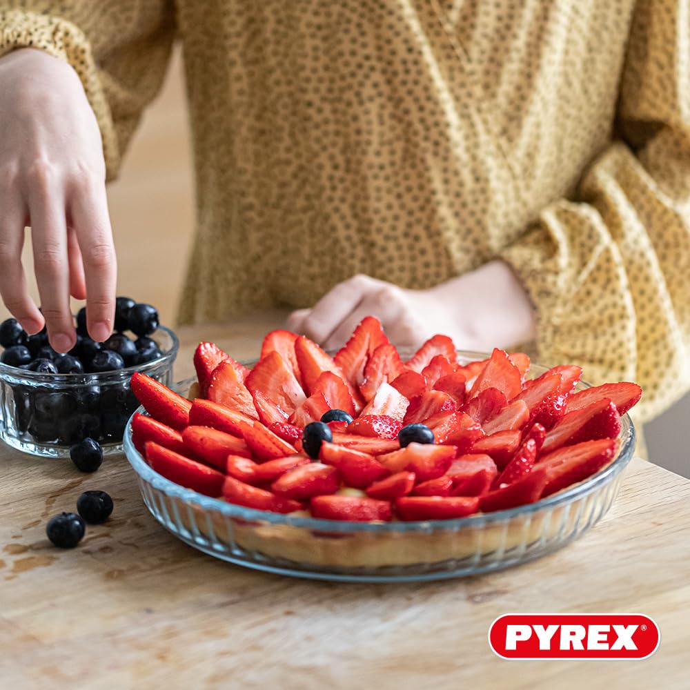 pyrex-cake-party-kit-pasticceria-3-pezzi-con-tortiera-31-cm-ciotola-2-l-e-misuri image 3
