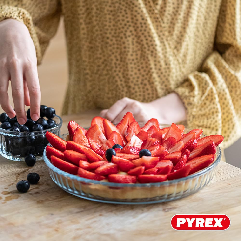 pyrex-bake-enjoy-set-2-stampi-in-vetro-borosilicato-teglia-flan-28-cm-e-piatto-t image 8