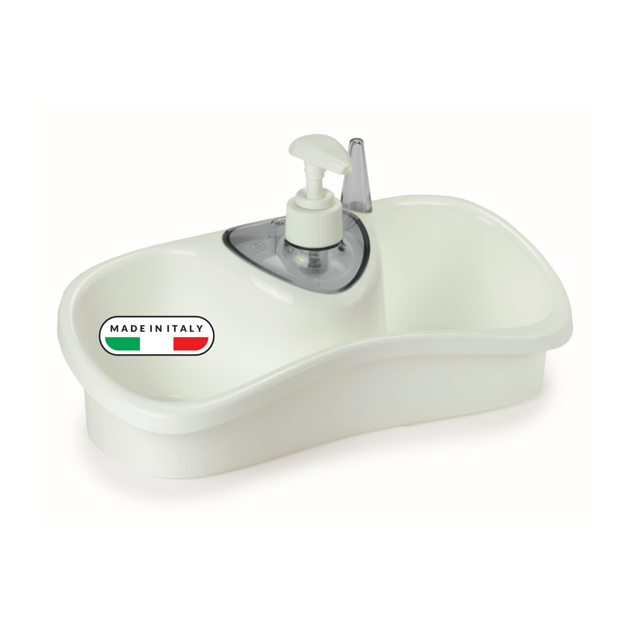 snips-saponello-dispenser-sapone-cucina-2in1-200-ml-con-2-vani-portasponge-porta image 1