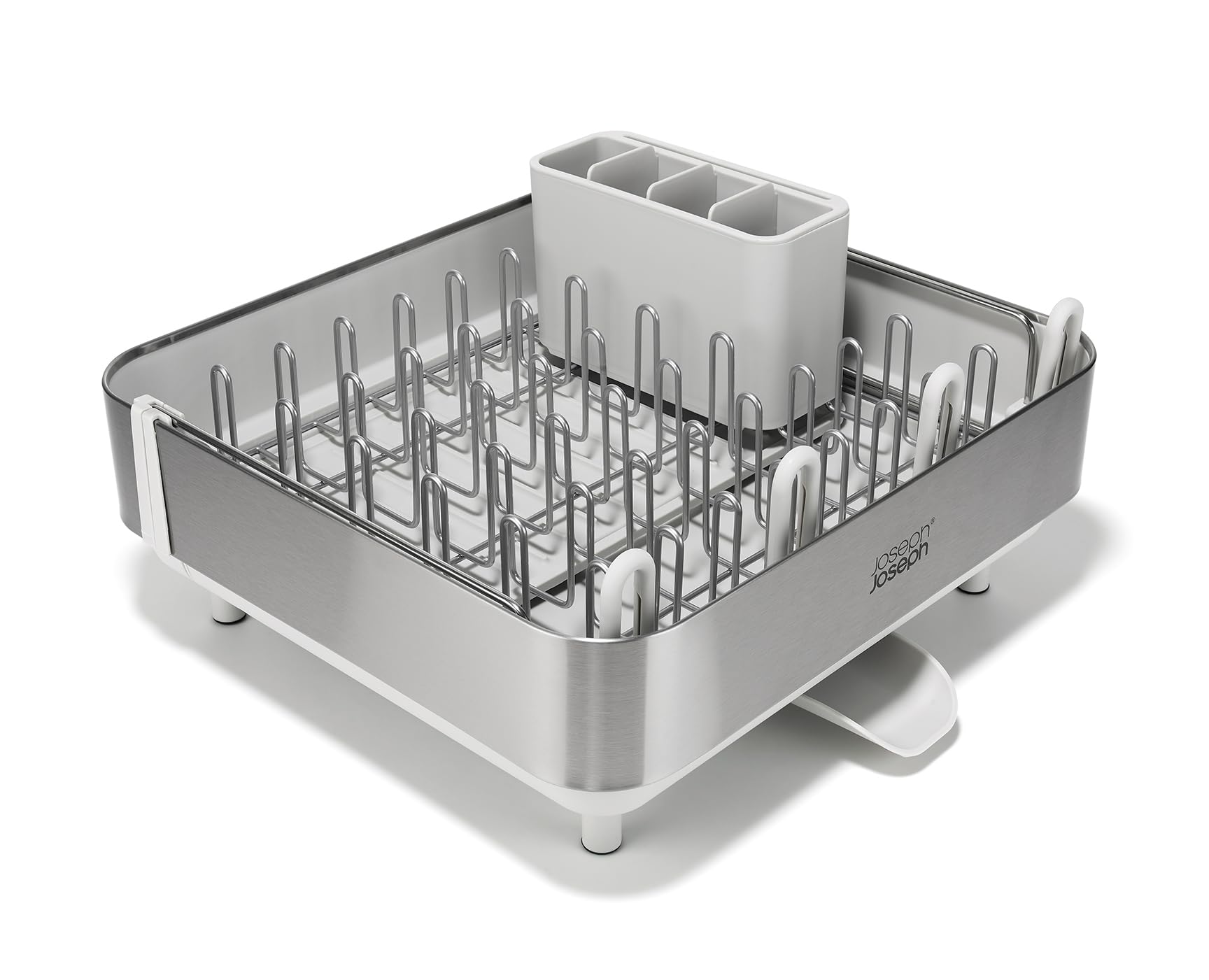 joseph-joseph-extend-steel-plus-scolapiatti-estensibile-in-acciaio-con-porta-cal image 2
