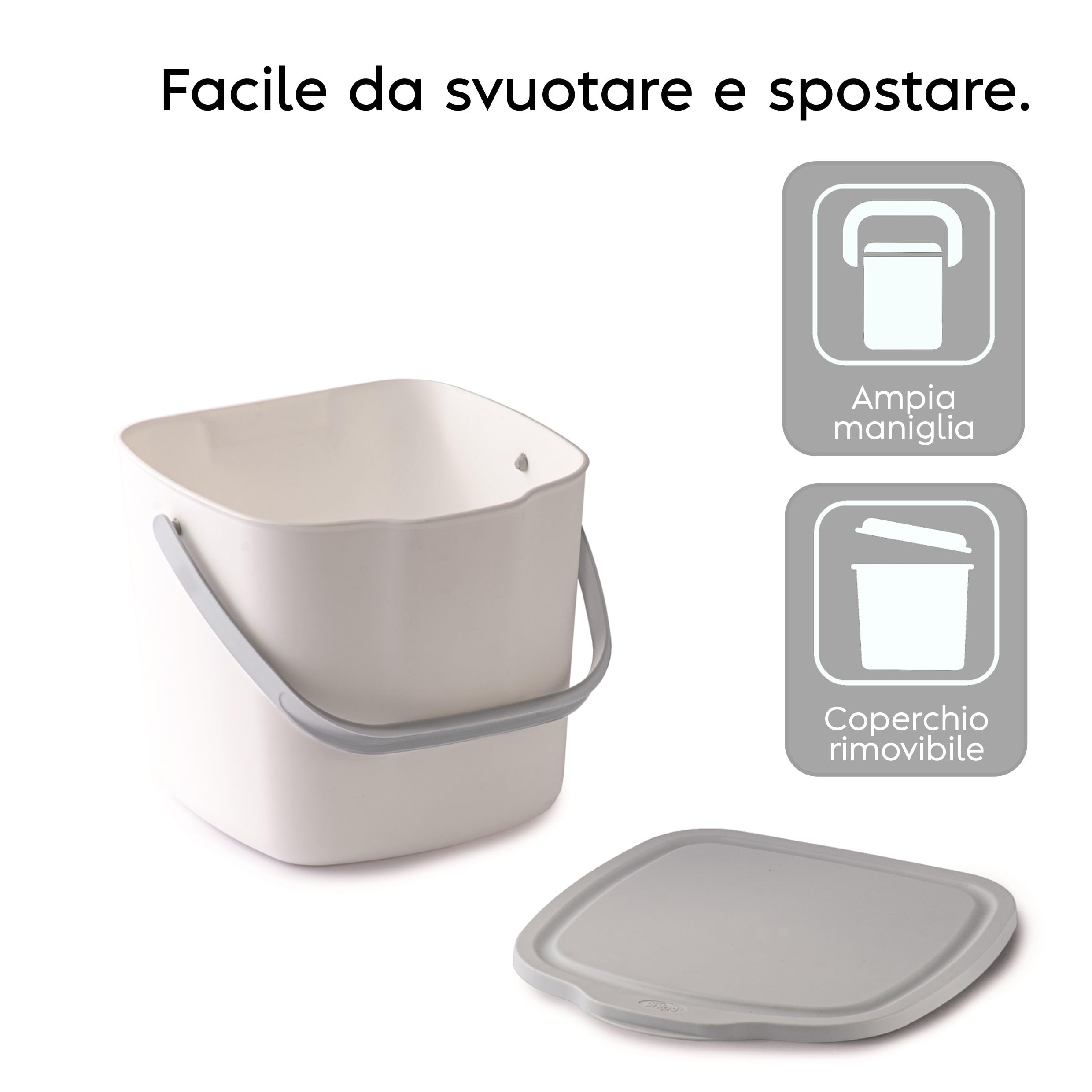 snips-pattumiera-umido-cucina-3-l-da-appendere-con-coperchio-rimovibile-manico-e image 2