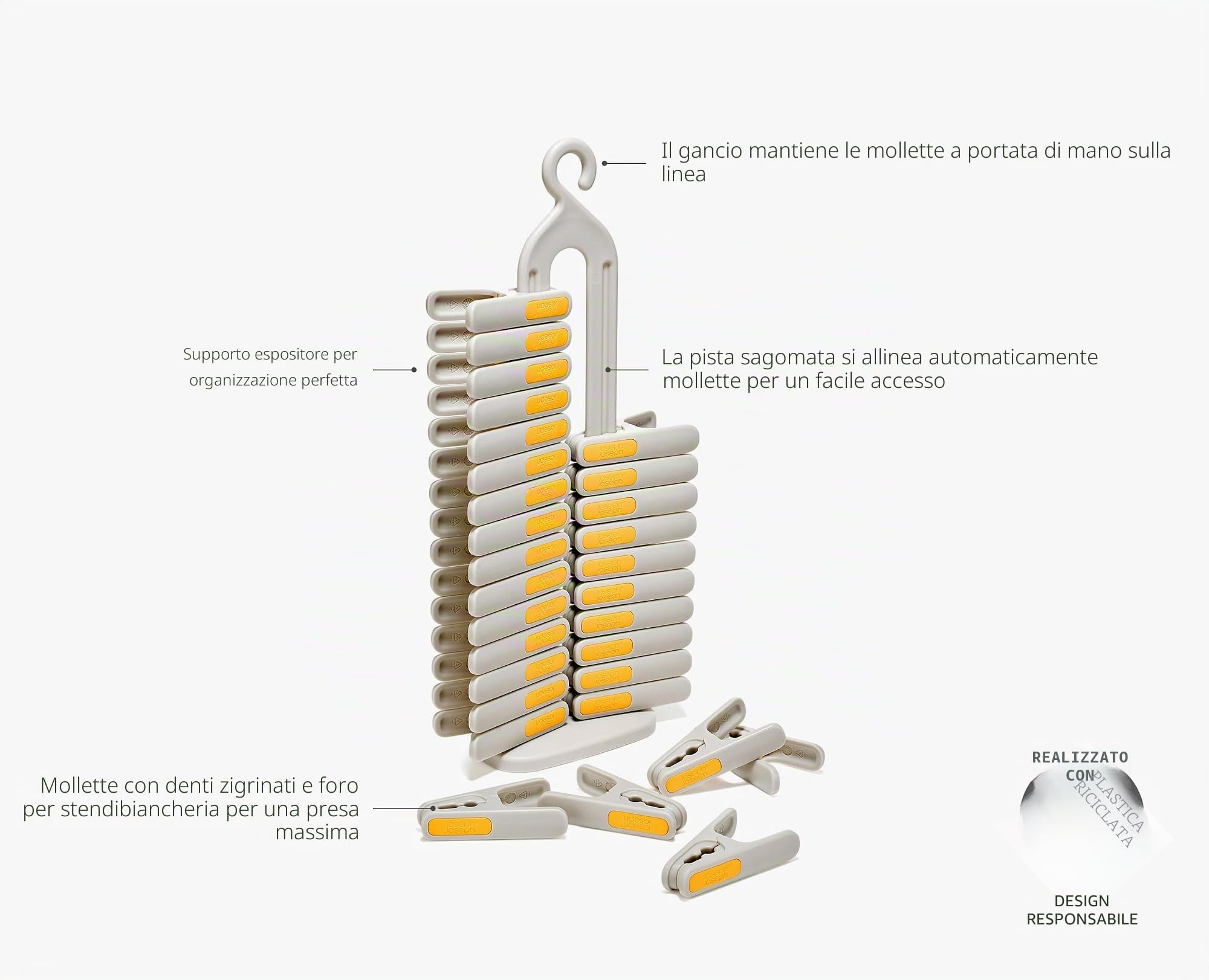 joseph-joseph-pegstore-set-di-30-mollette-per-bucato-in-plastica-riciclata-resis image 5