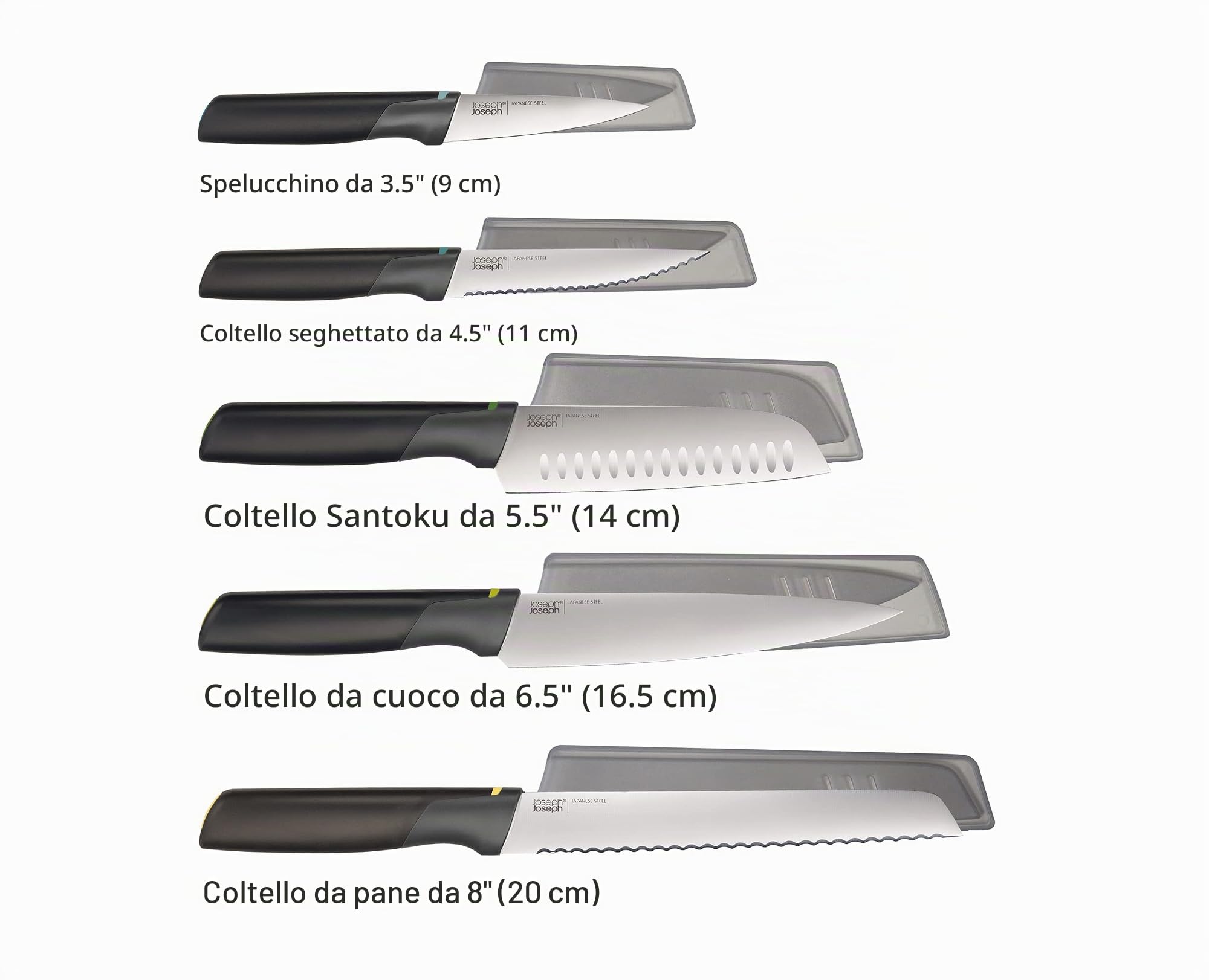 joseph-joseph-duo-set-coltelli-cucina-professionali-5-pezzi-lame-9-20-cm-in-acci image 6