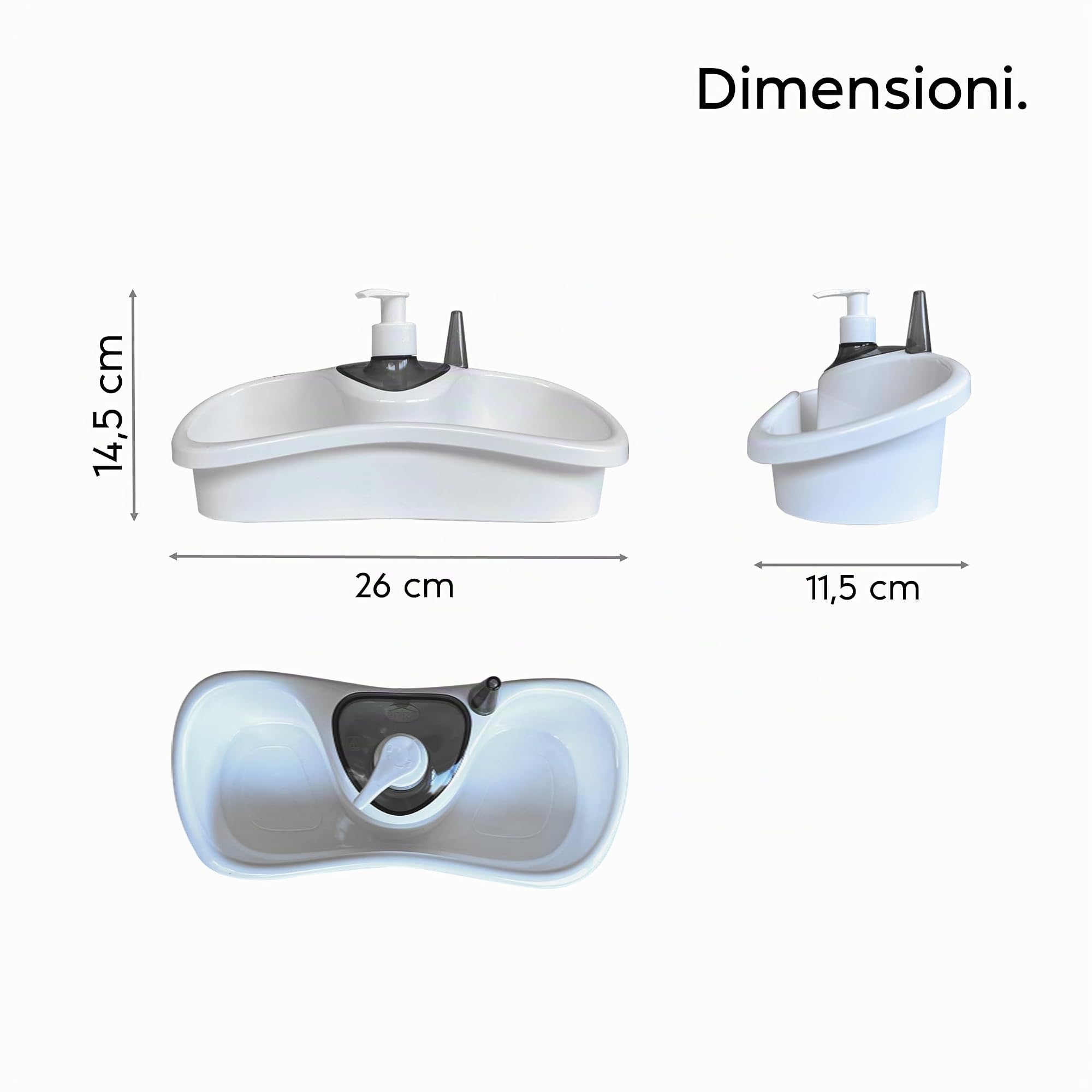 snips-saponello-dispenser-sapone-cucina-2in1-200-ml-con-2-vani-portasponge-porta image 5