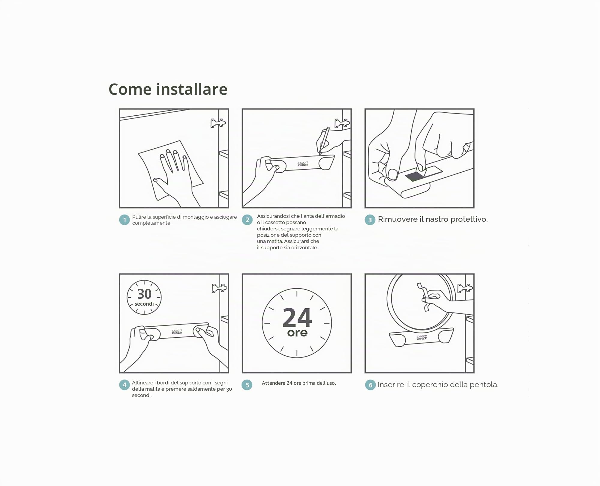 joseph-joseph-duo-porta-coperchi-adesivo-per-pentole-e-padelle-montaggio-senza-a image 6