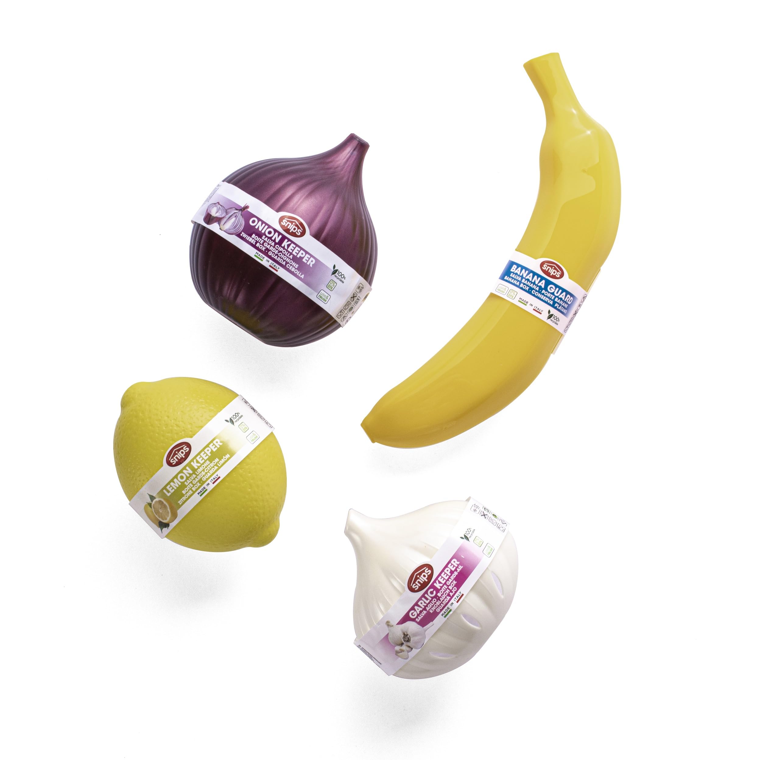 snips-salva-freschezza-set-4-contenitori-frigo-per-limone-cipolla-aglio-e-banana image 2