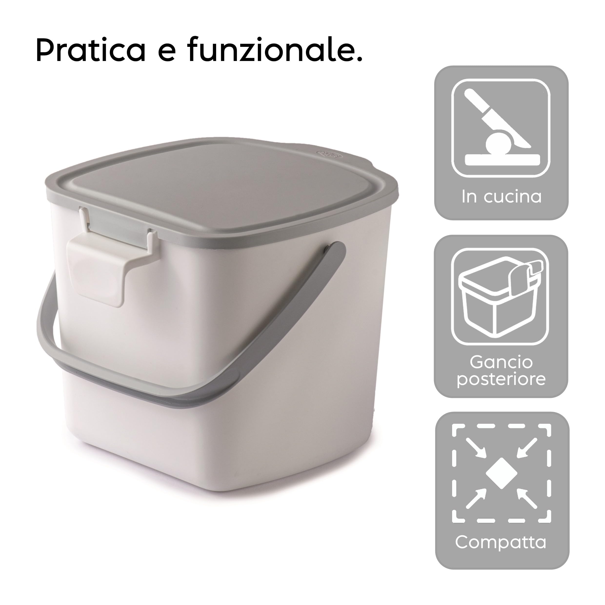 snips-pattumiera-umido-cucina-3-l-da-appendere-con-coperchio-rimovibile-manico-e image 3
