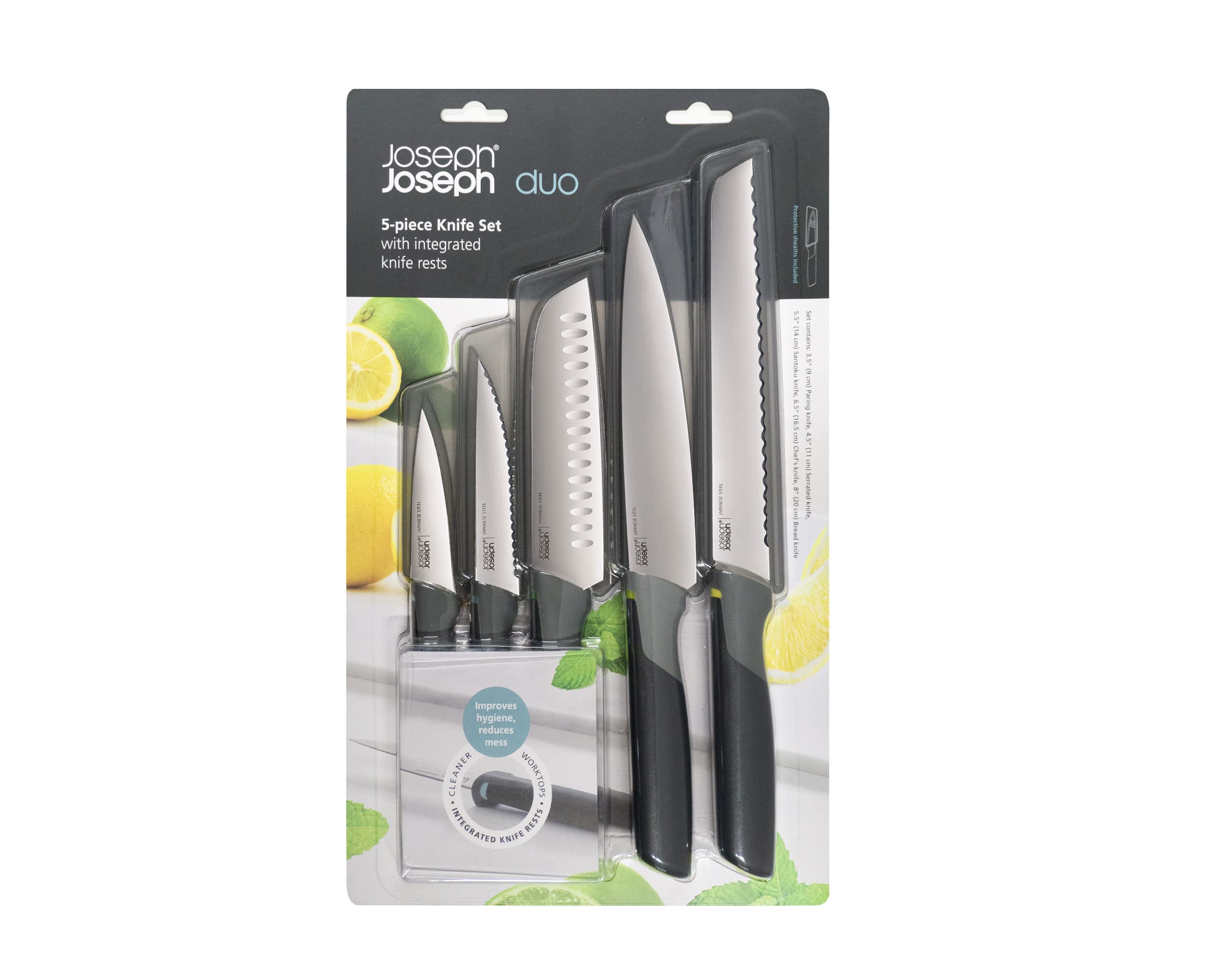 joseph-joseph-duo-set-coltelli-cucina-professionali-5-pezzi-lame-9-20-cm-in-acci image 5