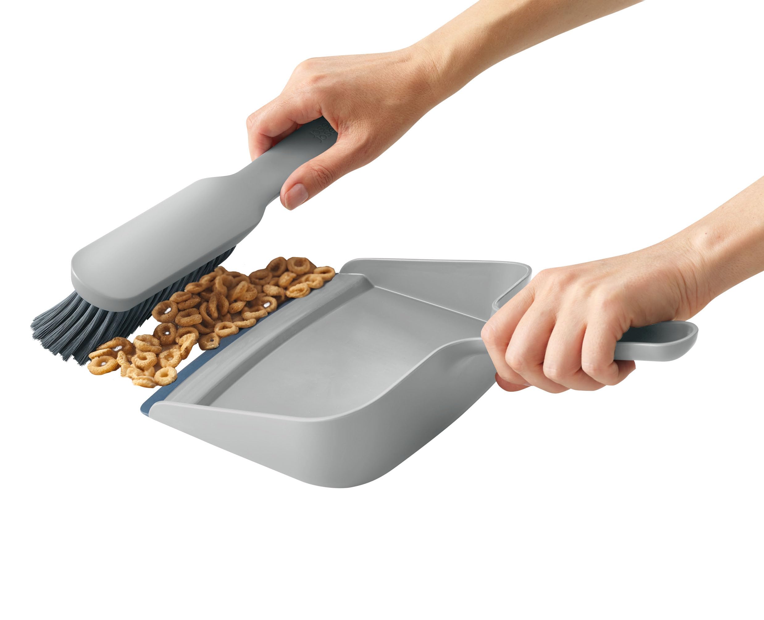 joseph-joseph-cleantech-scopa-e-paletta-per-interni-con-supporto-da-muro-e-custo image 2