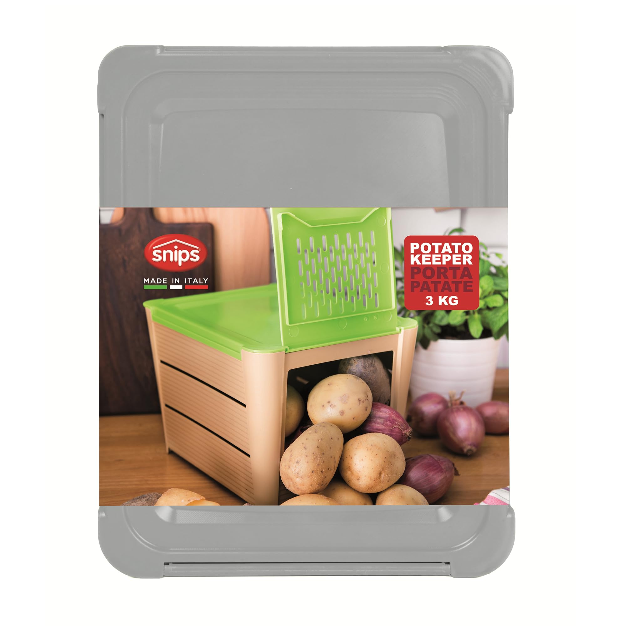 snips-porta-patate-e-ortaggi-3-kg-impilabile-con-coperchio-areato-bianco-grigio- image 5