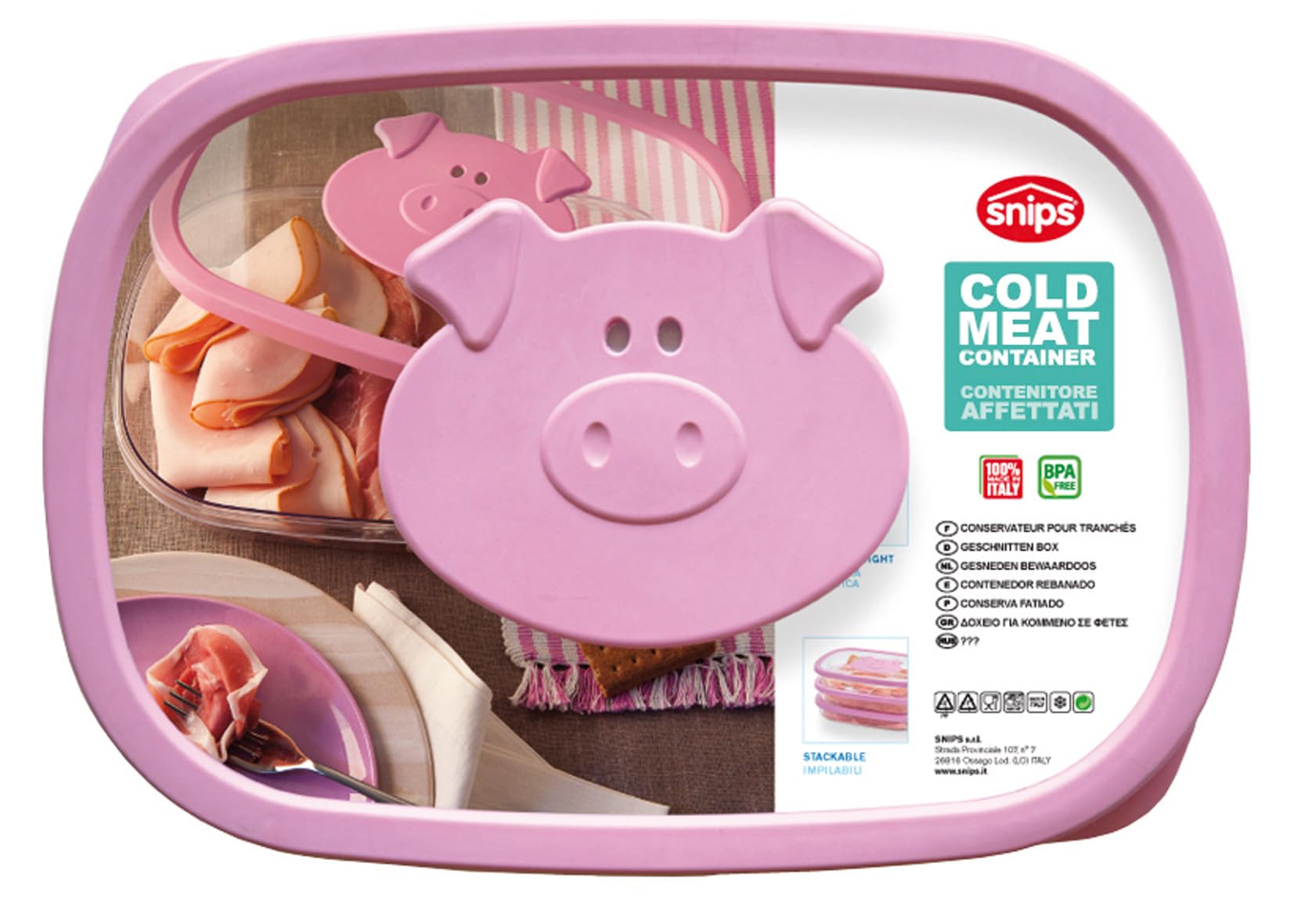 snips-salva-affettati-1-5-l-rosa-contenitore-porta-affettati-con-coperchio-a-gua image 6