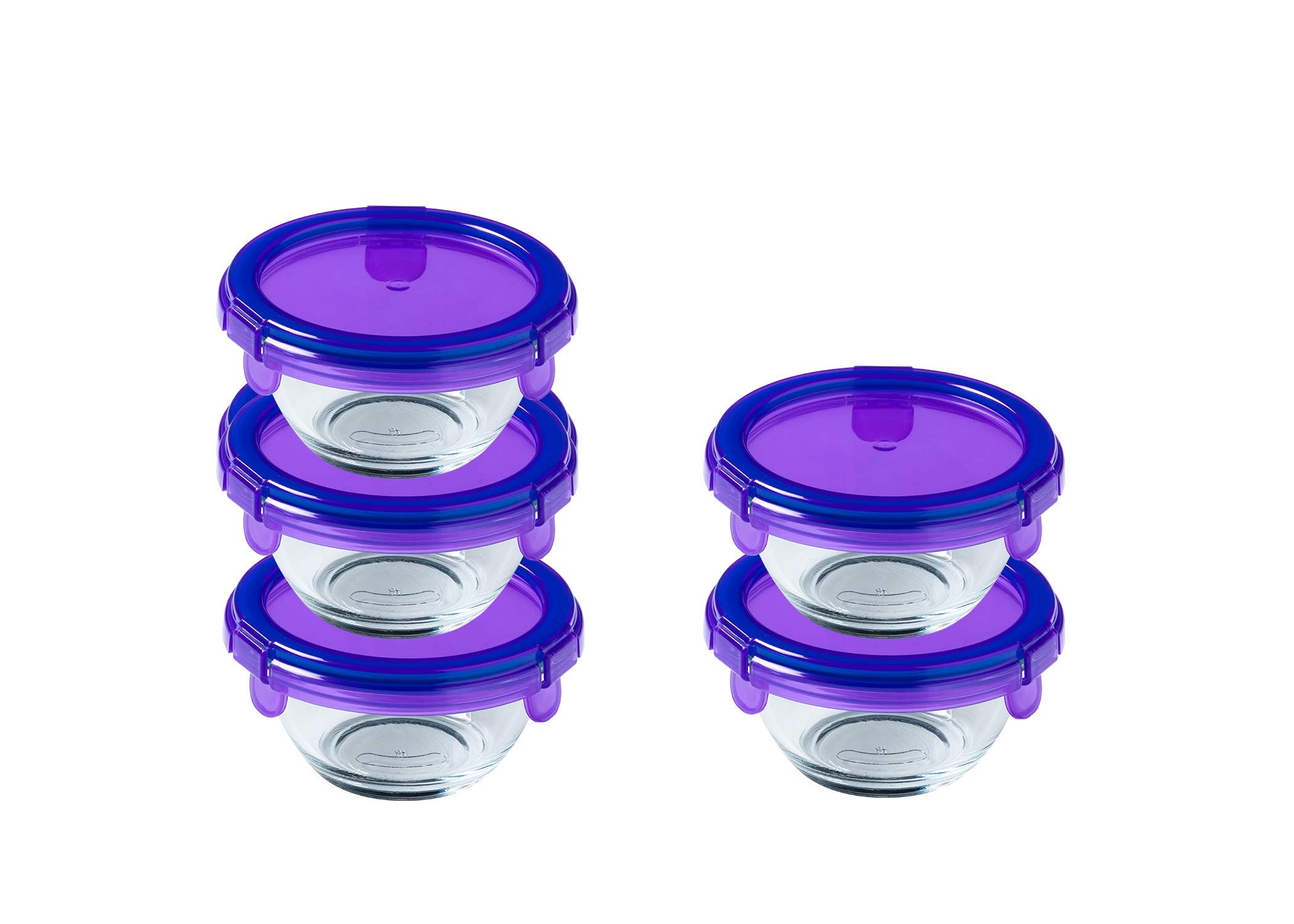 pyrex-my-first-pyrex-set-5-contenitori-rotondi-in-vetro-0-2-l-con-coperchio-erme image 1