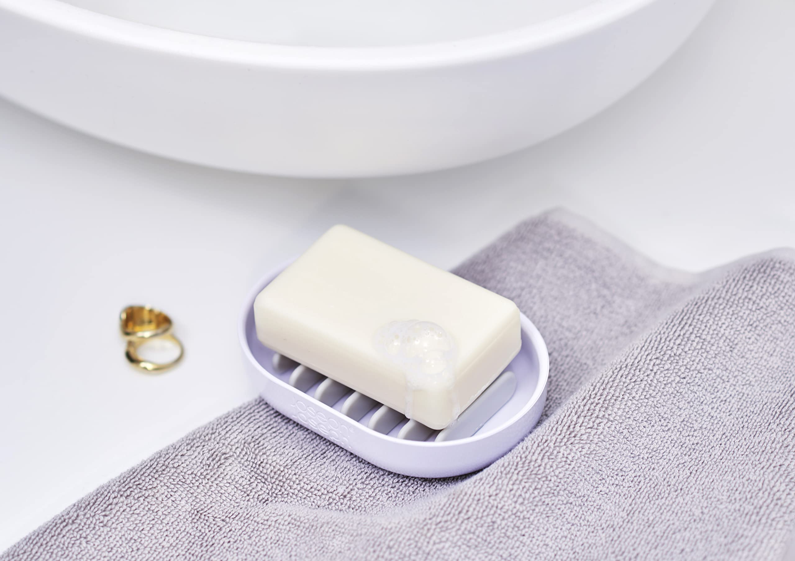 joseph-joseph-duo-portasapone-per-bagno-e-cucina-con-drenaggio-rapido-fondo-rimo image 5
