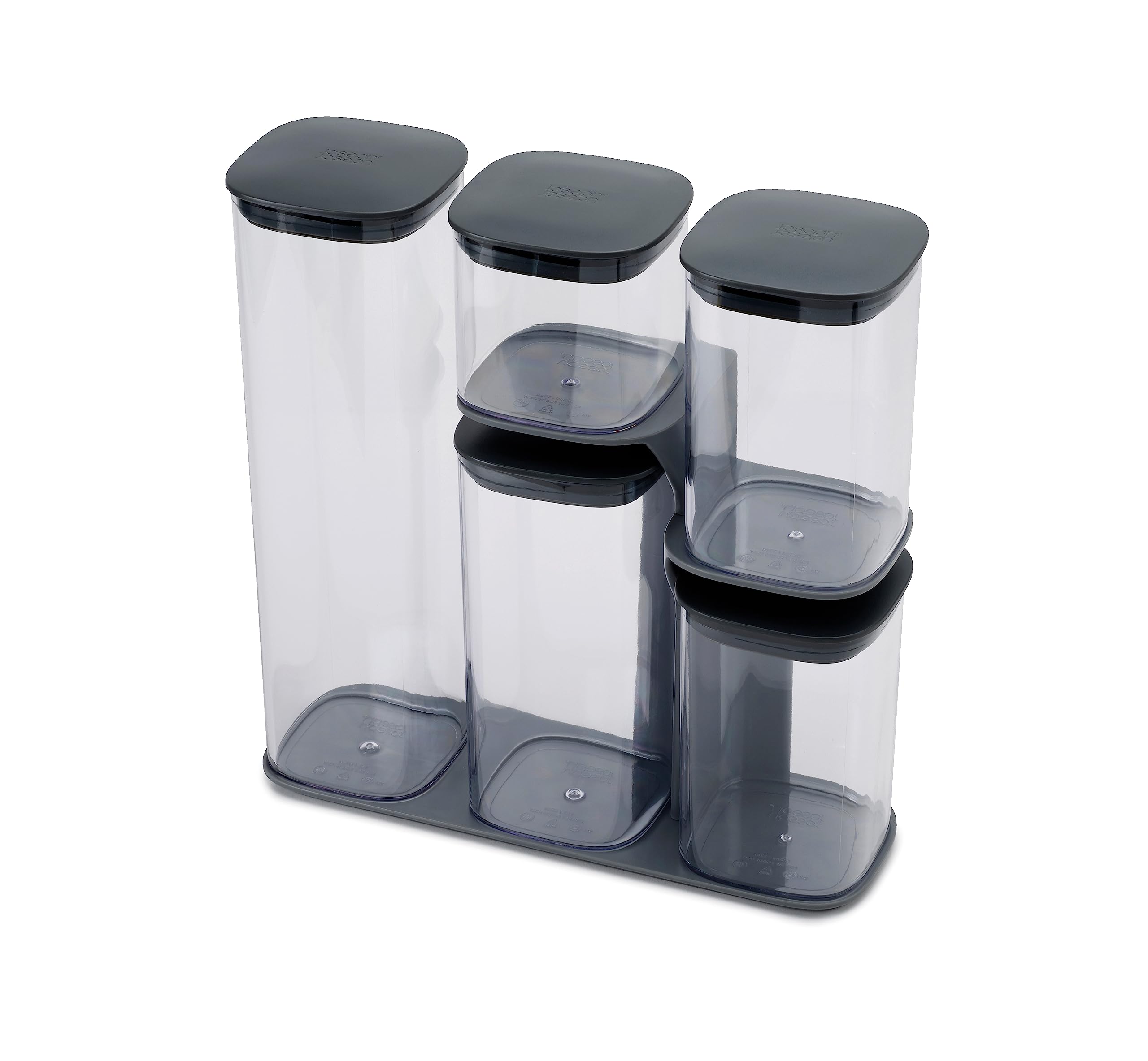joseph-joseph-podium-set-di-5-barattoli-ermetici-con-supporto-rotante-contenitor image 5