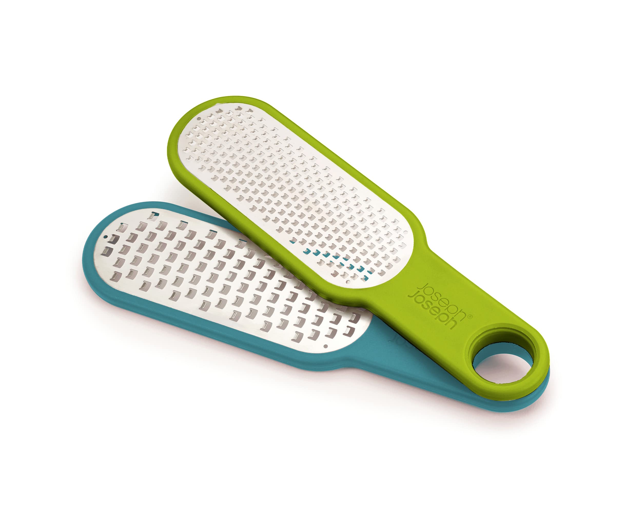 joseph-joseph-duo-set-2-grattugie-da-cucina-con-lame-in-acciaio-inox-grana-larga image 1