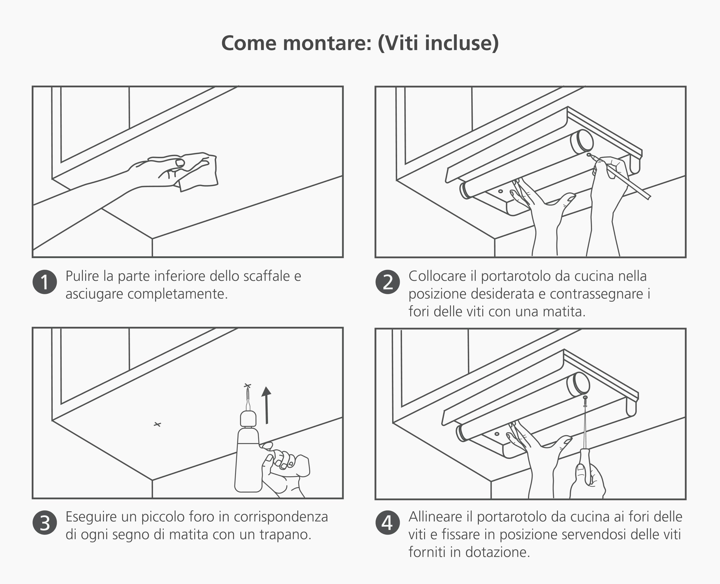 joseph-joseph-rollgrip-portarotolo-da-cucina-da-montare-sotto-l-armadio-braccio- image 5