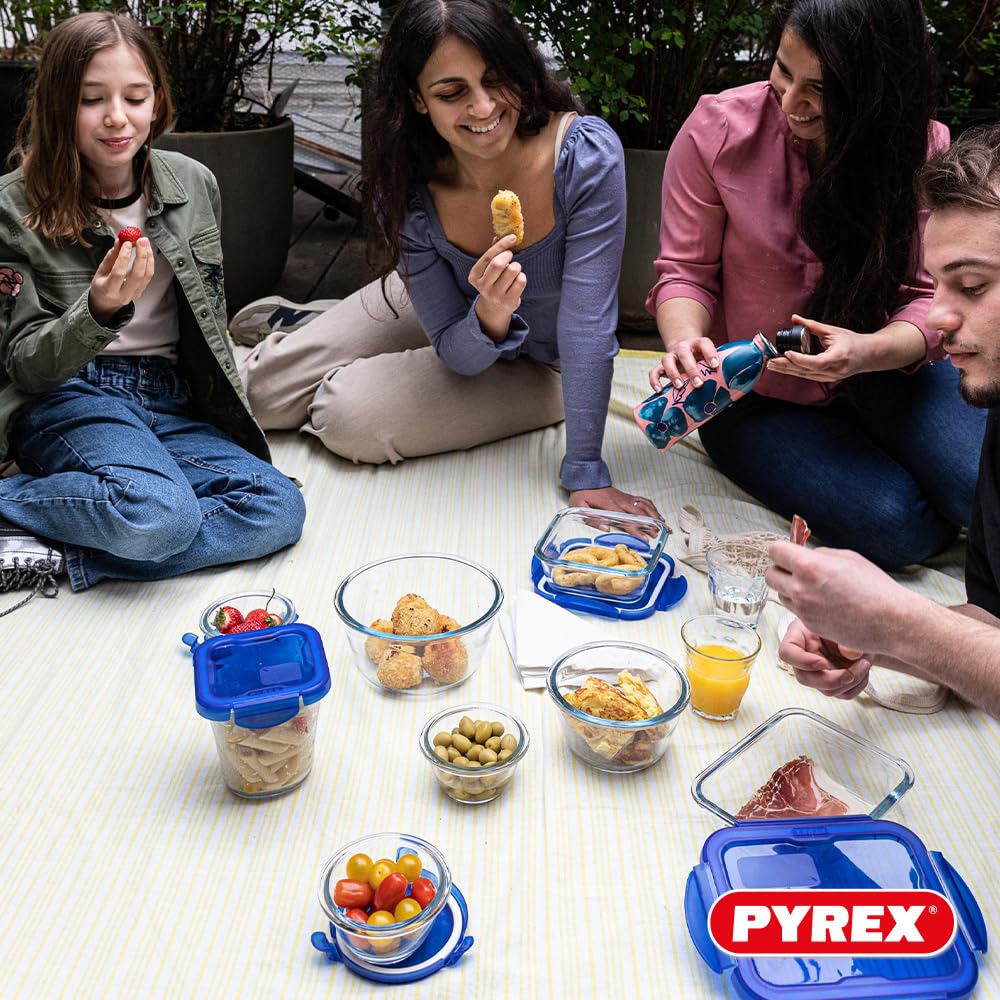 pyrex-cook-go-set-7-contenitori-in-vetro-borosilicato-con-coperchi-ermetici-open image 2