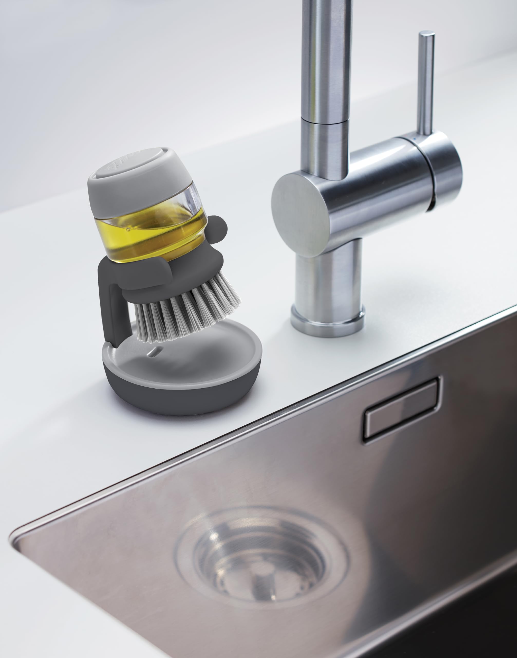 joseph-joseph-palm-scrub-spazzolino-da-cucina-con-dispenser-di-sapone-ricaricabi image 2
