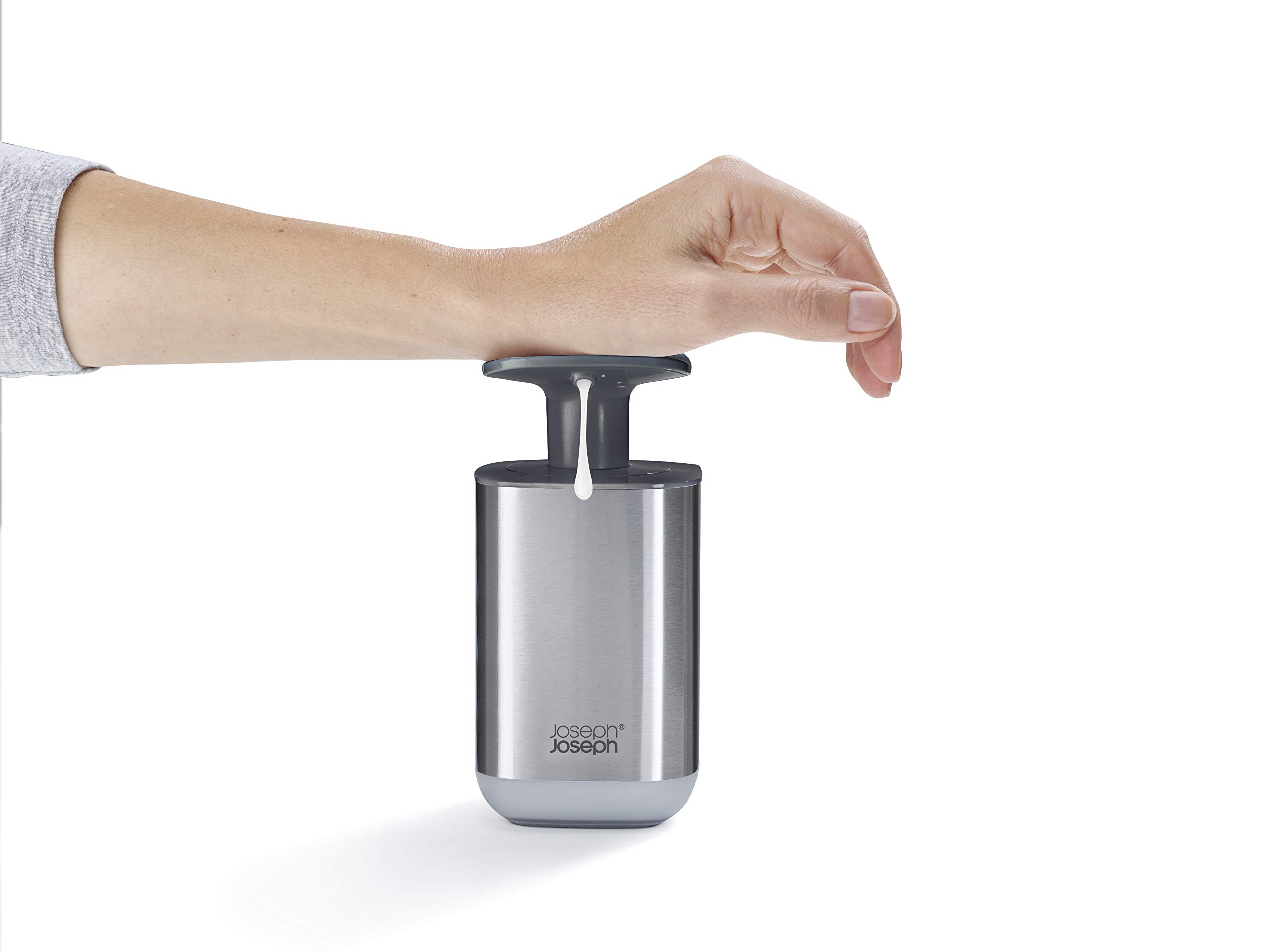 joseph-joseph-easy-push-dispenser-di-sapone-igienico-con-pompa-larga-acciaio-ino image 3