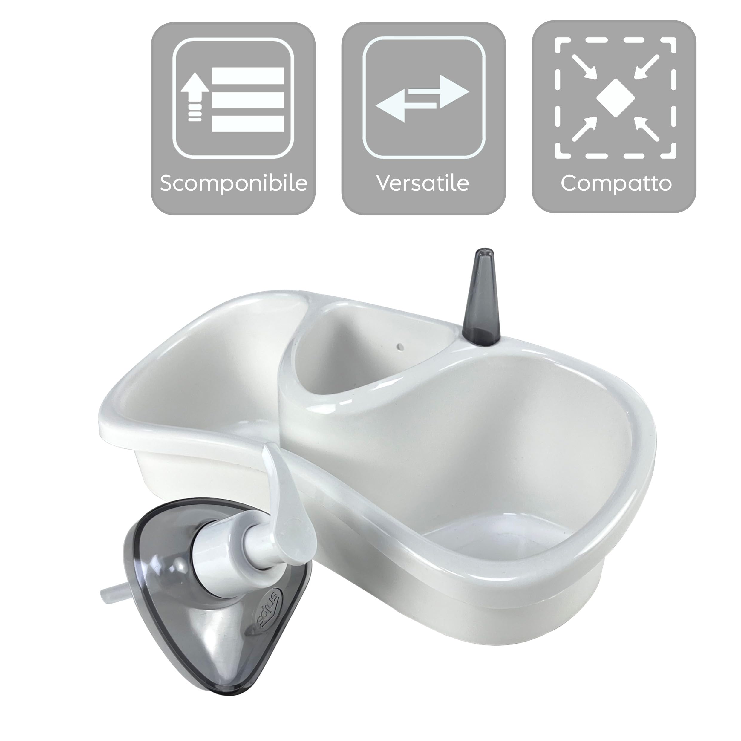 snips-saponello-dispenser-sapone-cucina-2in1-200-ml-con-2-vani-portasponge-porta image 4