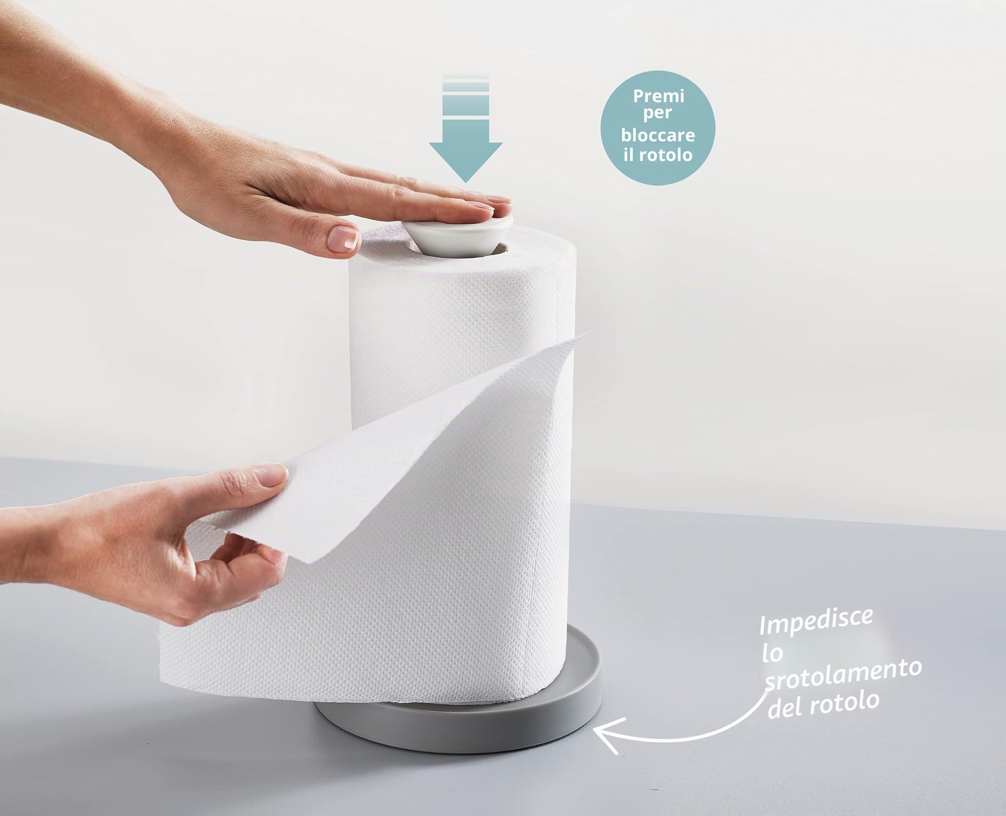 joseph-joseph-duo-easy-tear-porta-scottex-da-ripiano-portarotolo-cucina-con-bloc image 5