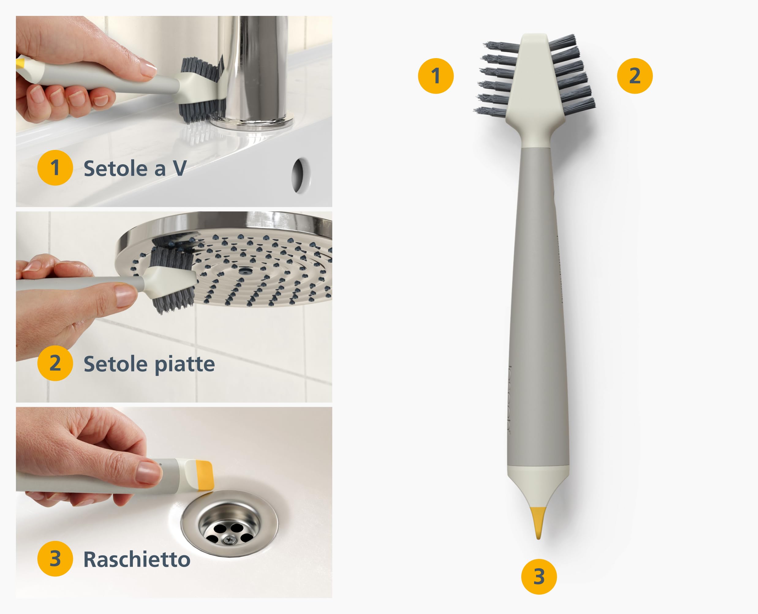 joseph-joseph-cleantech-spazzola-3-in-1-per-pulizia-di-precisione-con-setole-a-v image 5