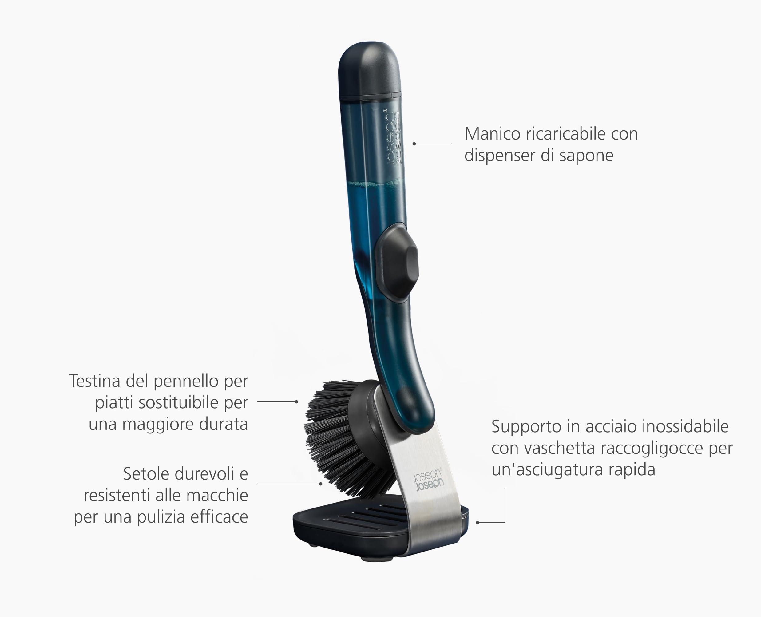 joseph-joseph-sinktech-spazzola-per-piatti-con-dispenser-di-sapone-ricaricabile- image 5