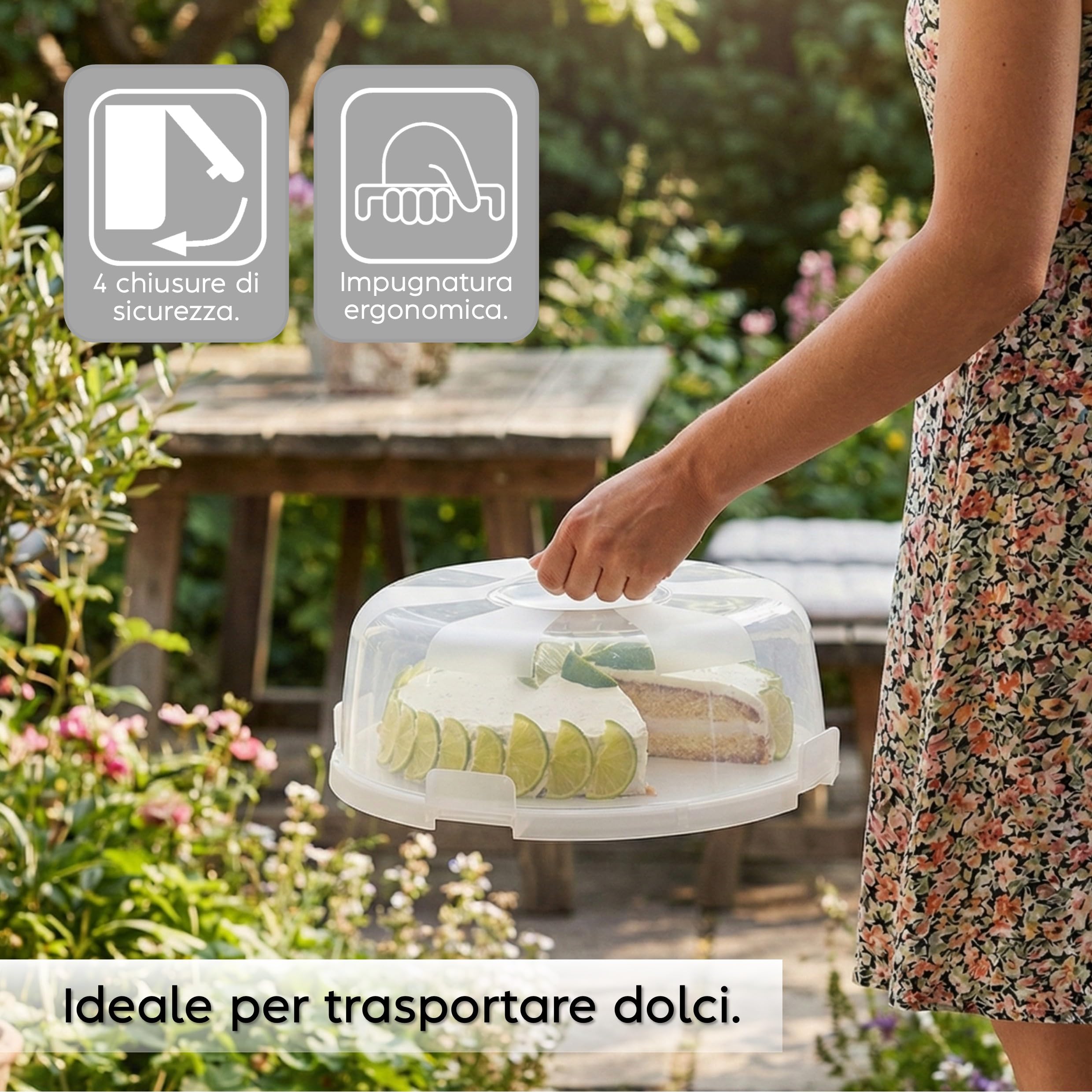 snips-porta-torta-d-lice-28-cm-con-coperchio-campana-4-chiusure-e-manico-ergonom image 2