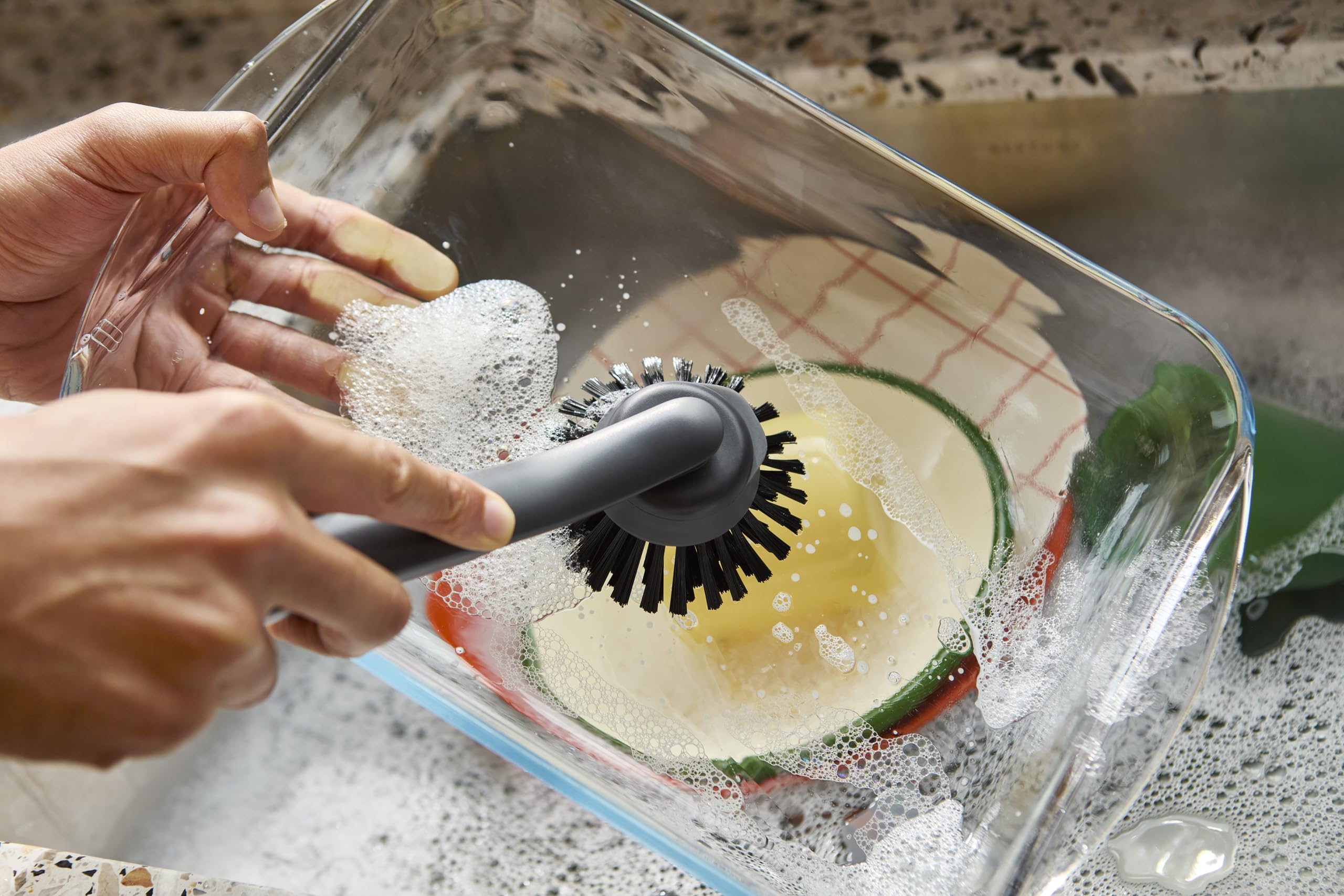 joseph-joseph-sinktech-spazzola-da-piatti-con-supporto-in-acciaio-inox-raschiett image 7