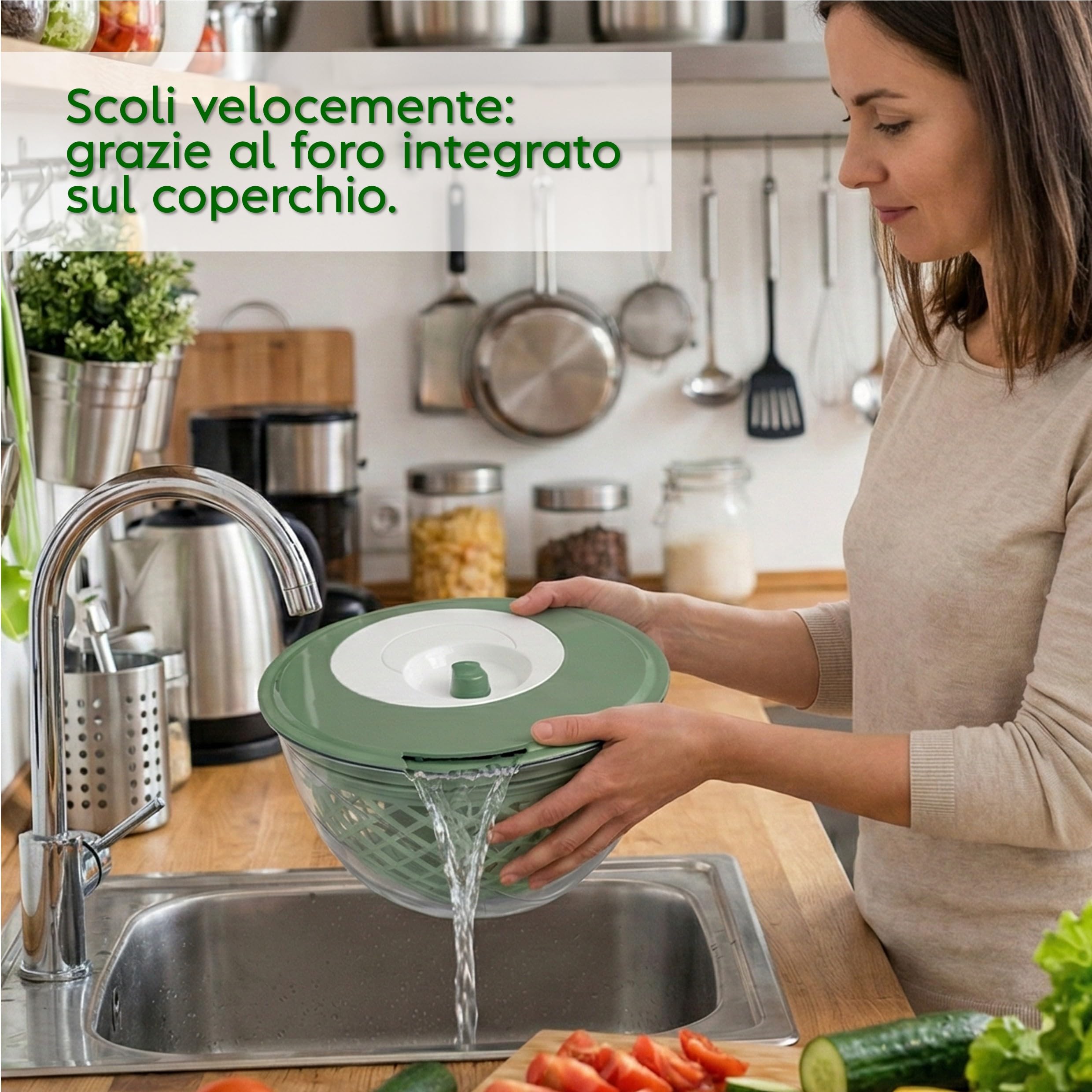 snips-centrifuga-per-insalata-4-litri-con-scolo-dal-coperchio-cestello-removibil image 3