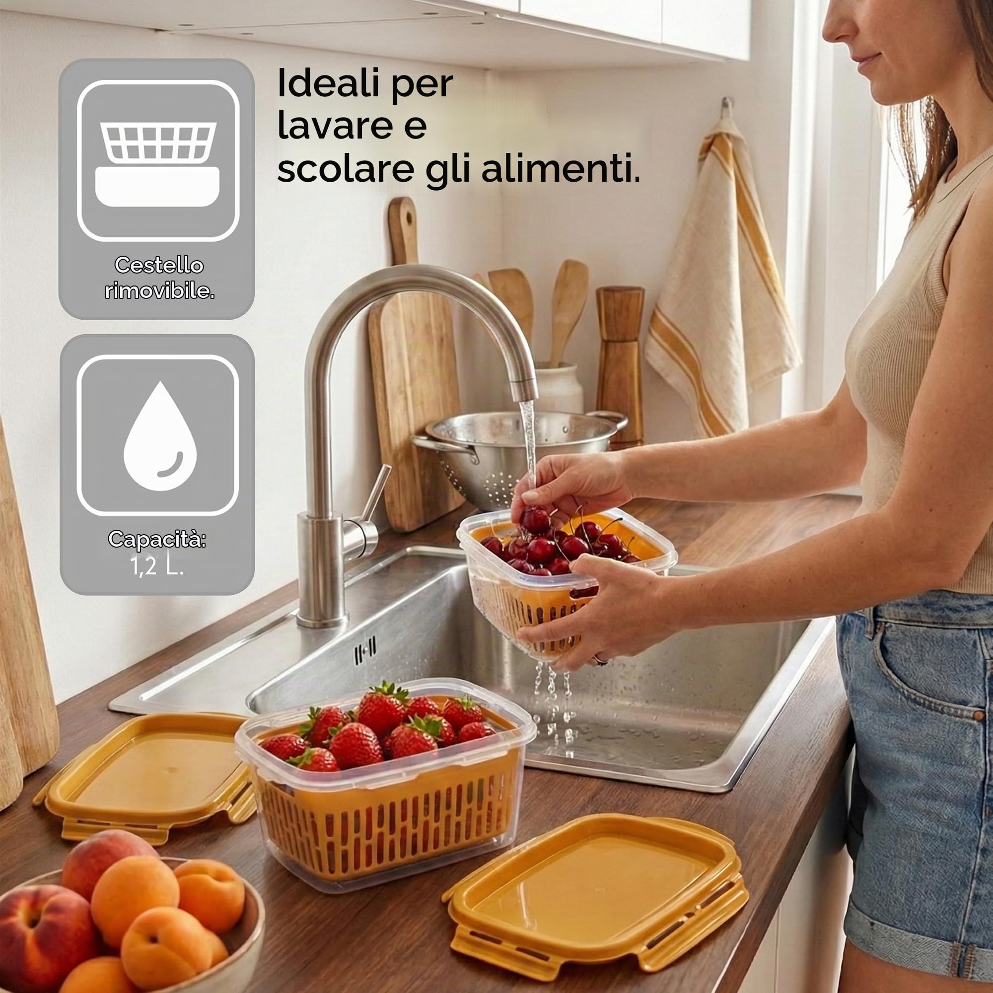 snips-veggie-snipslock-contenitore-alimenti-rettangolare-1-2-l-con-cestello-fora image 3