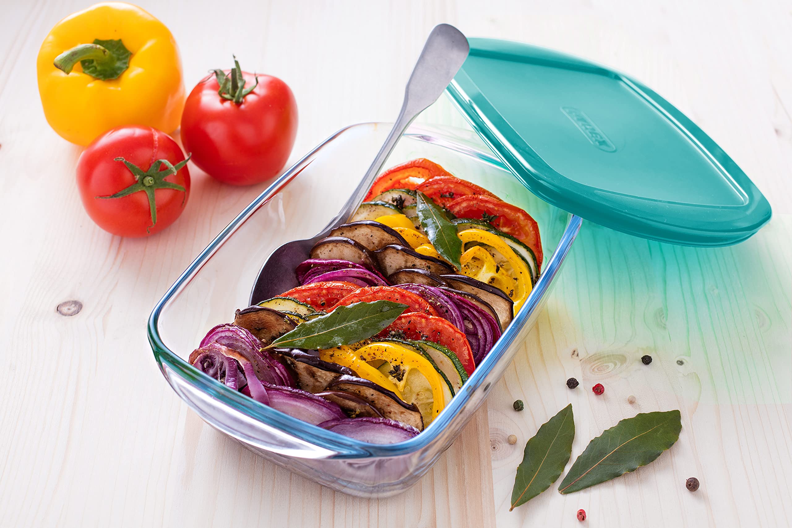 pyrex-cook-store-set-di-3-piatti-rettangolari-in-vetro-borosilicato-con-coperchi image 3