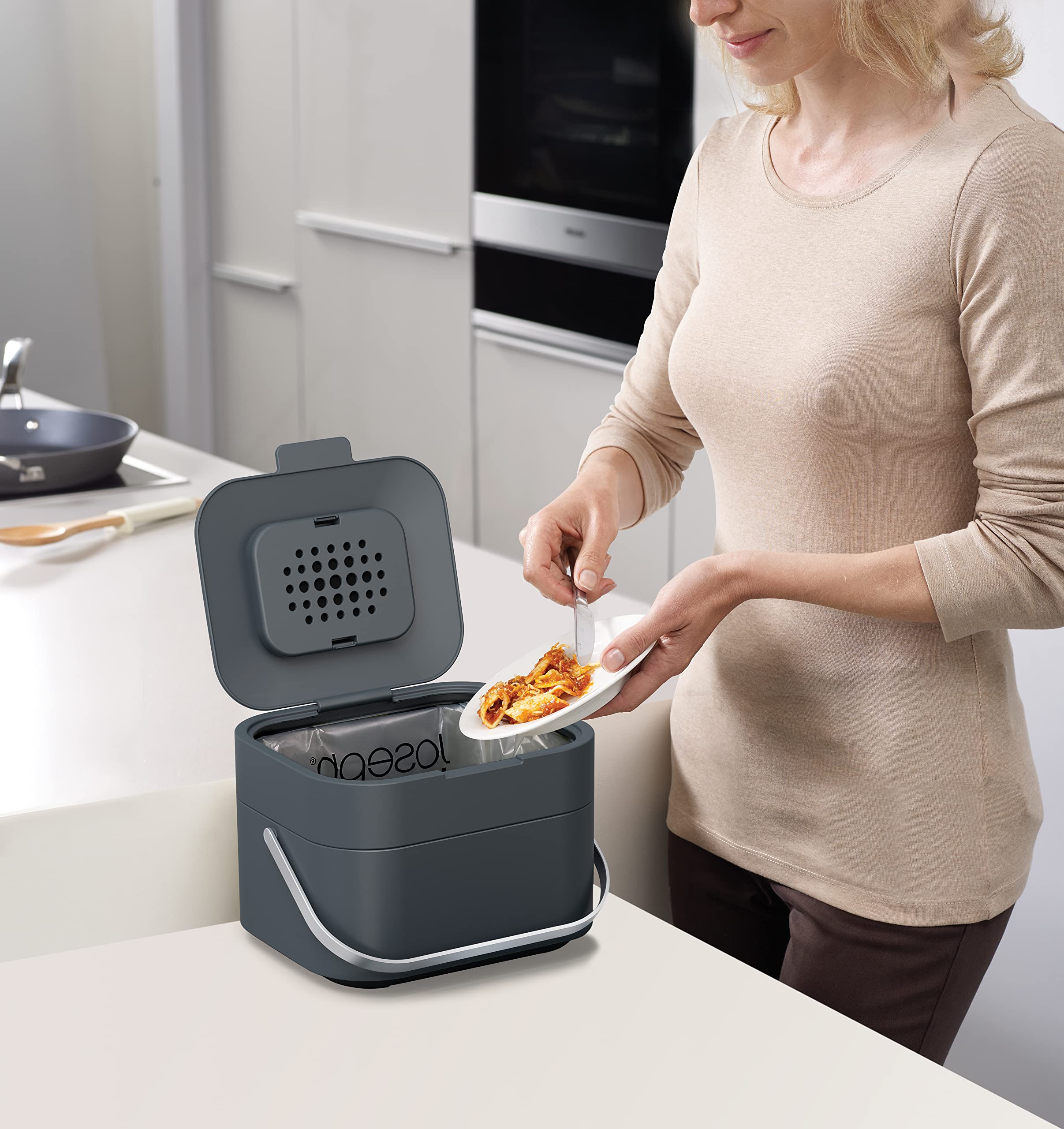 joseph-joseph-stack-4-pattumiera-da-cucina-per-rifiuti-organici-e-compost-4-litr image 5