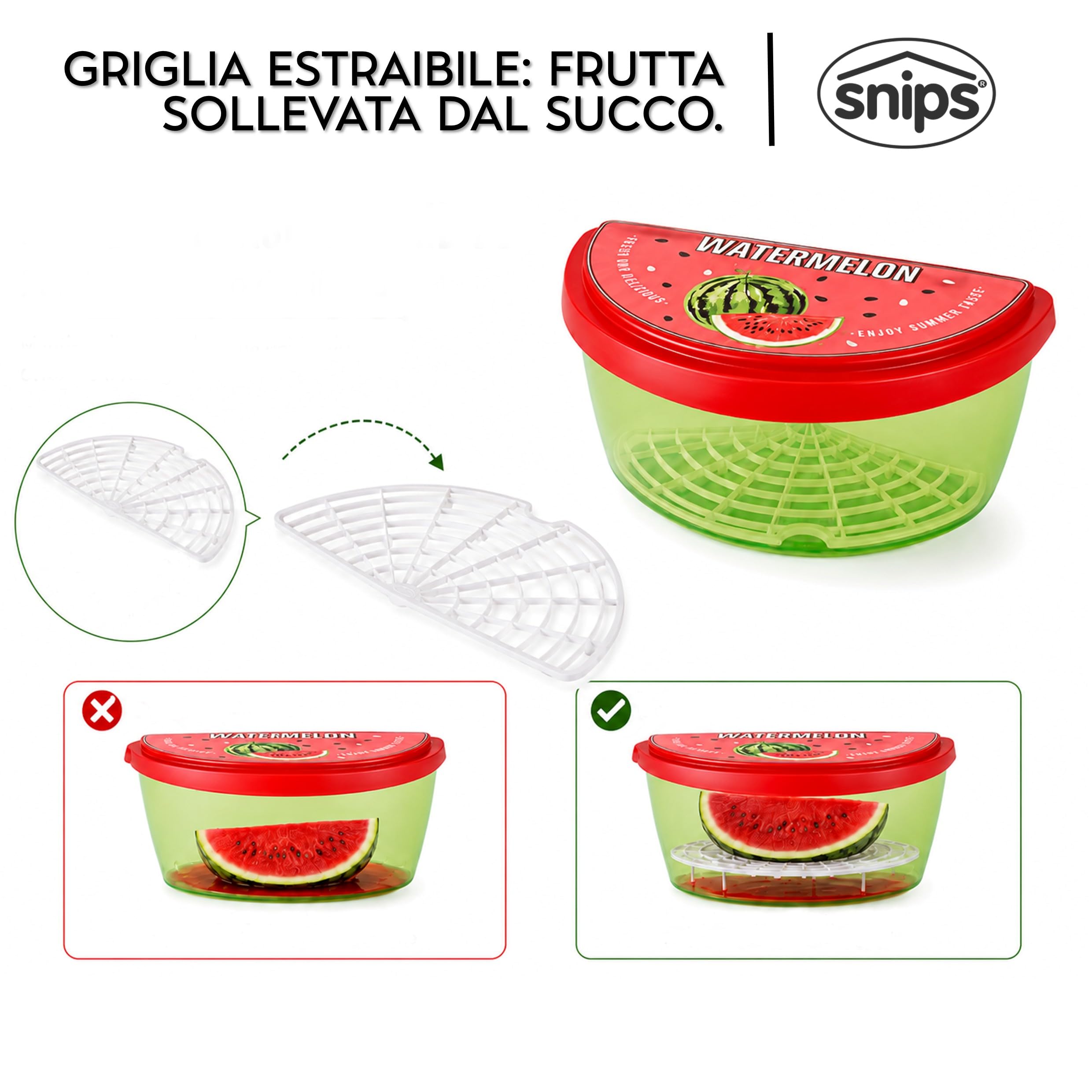 snips-salva-anguria-3-l-contenitore-frigo-per-fette-e-pezzi-di-anguria-con-grigl image 3